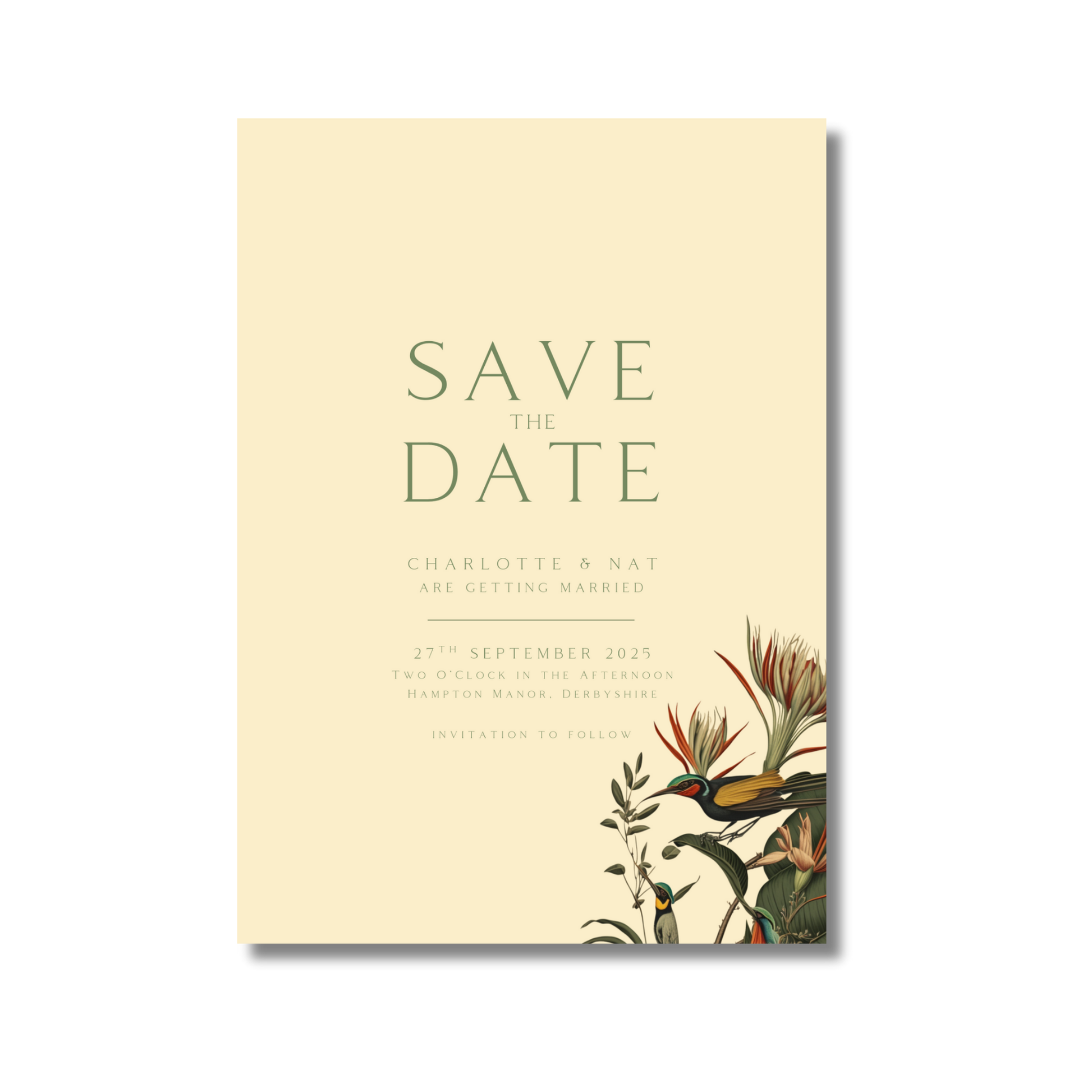 Birds Of Paradise Save The Date