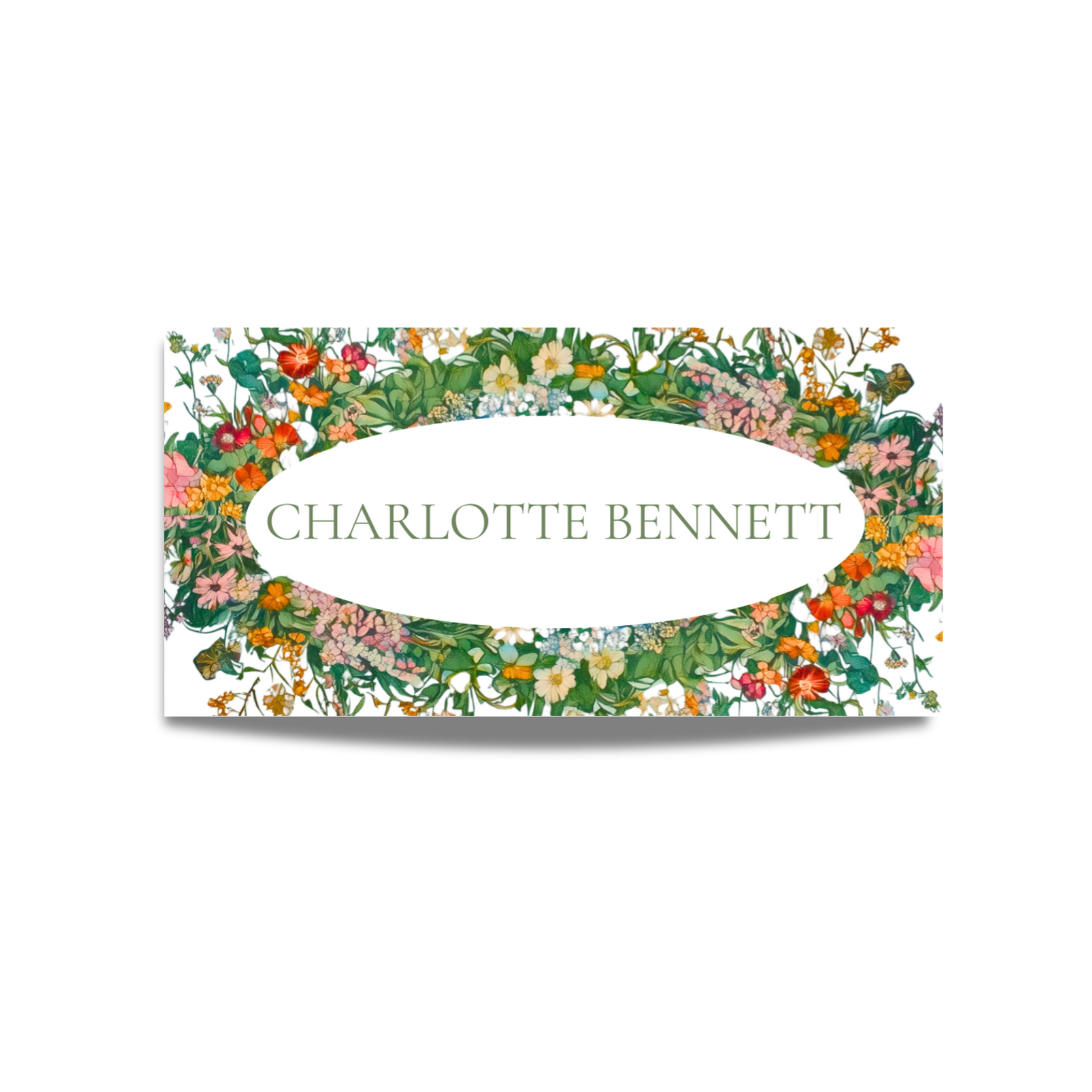 Busy & Bright Florals Name Place Cards