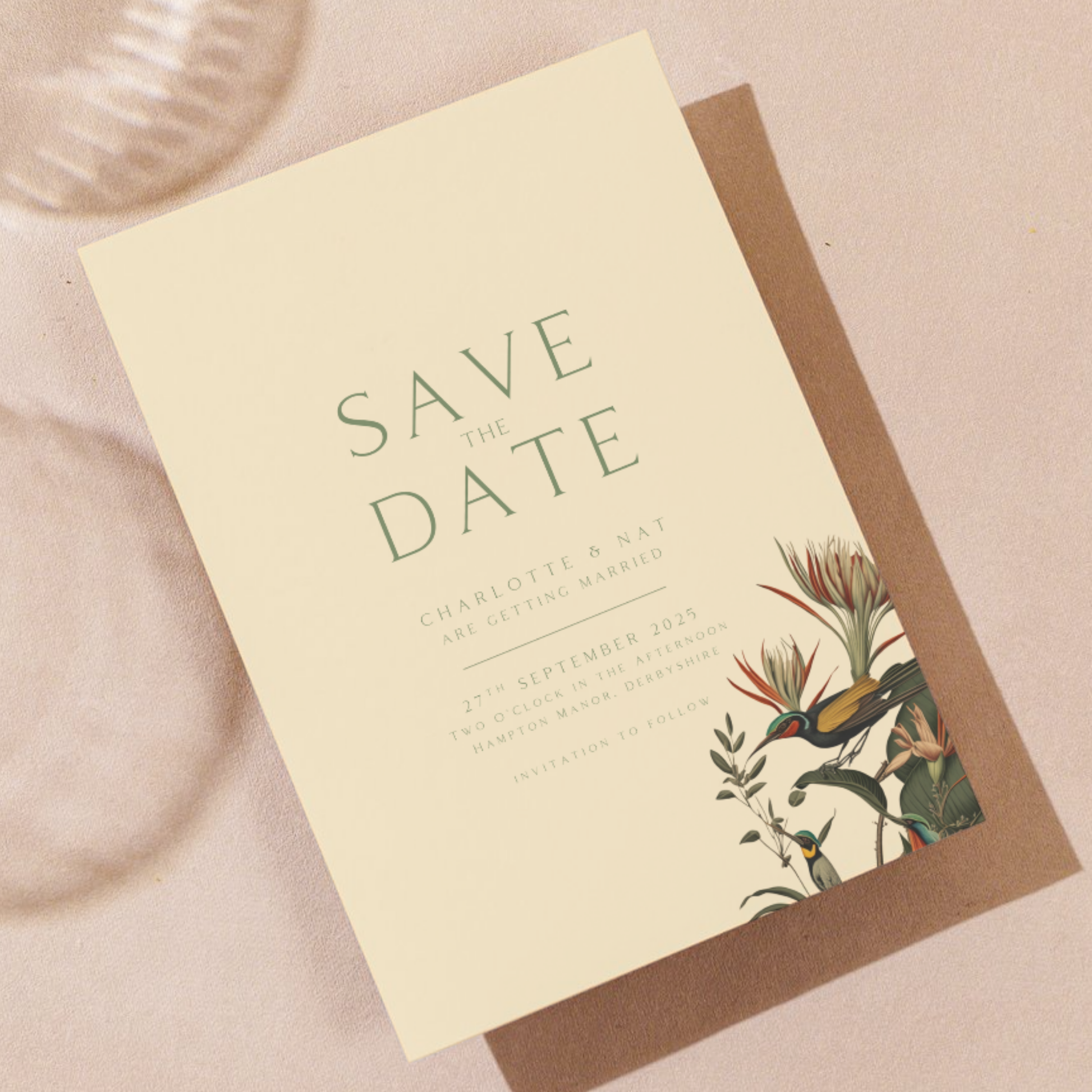 Birds Of Paradise Save The Date