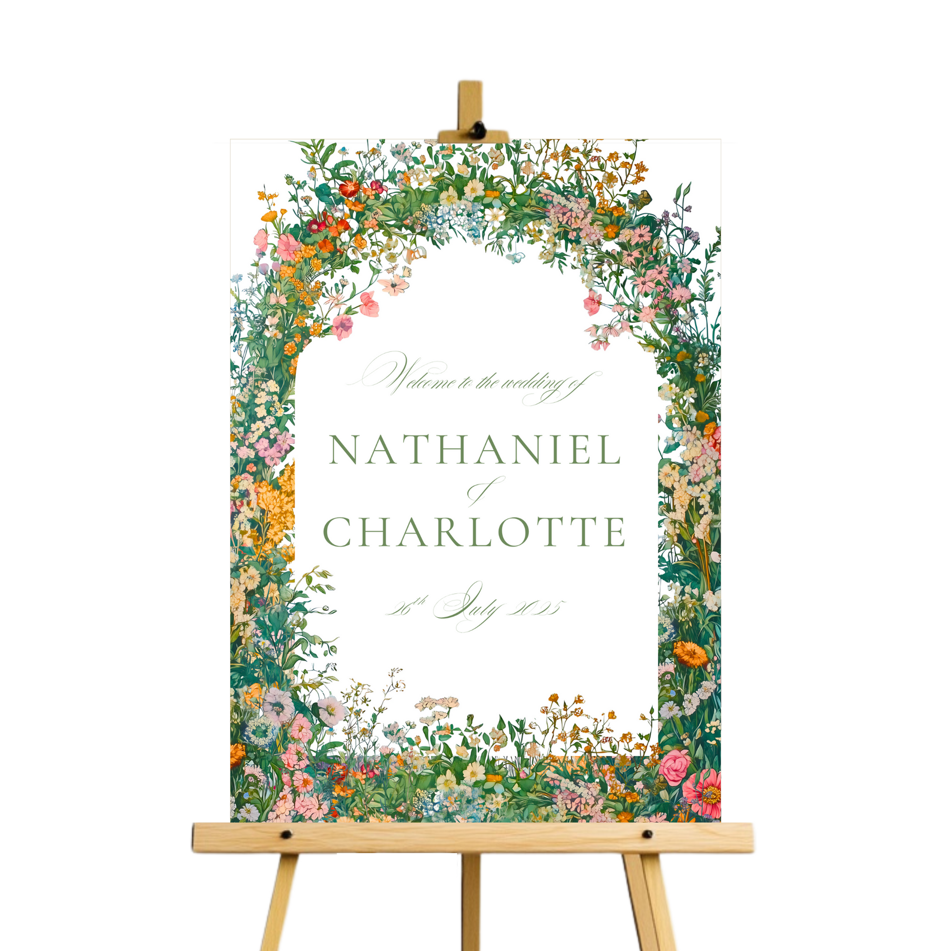 Bright & Busy Florals Welcome Sign