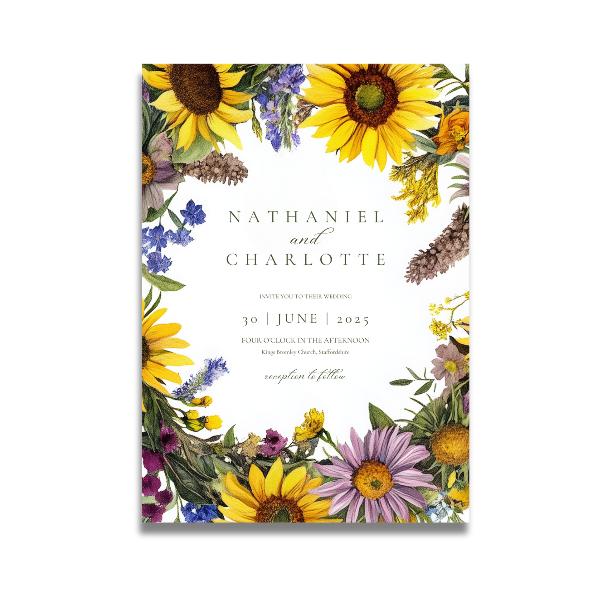 Sunflower & Wildflower Invite & RSVP