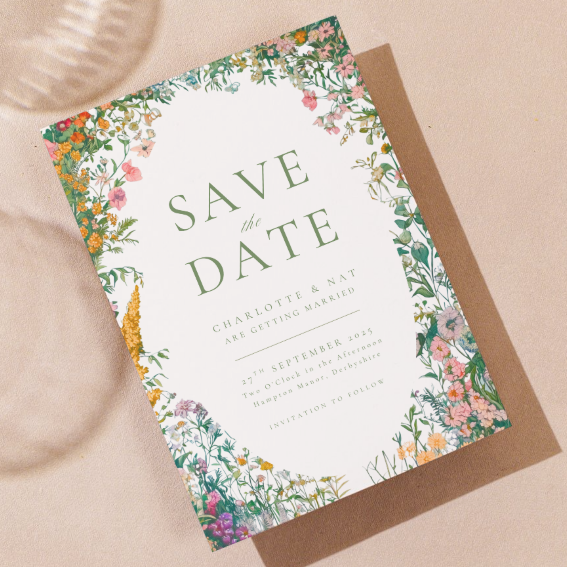 Busy & Bright Florals Save The Date