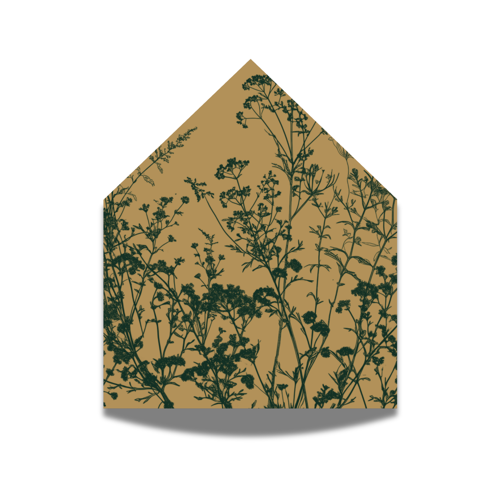 Emerald Green & Floral Envelope Liner