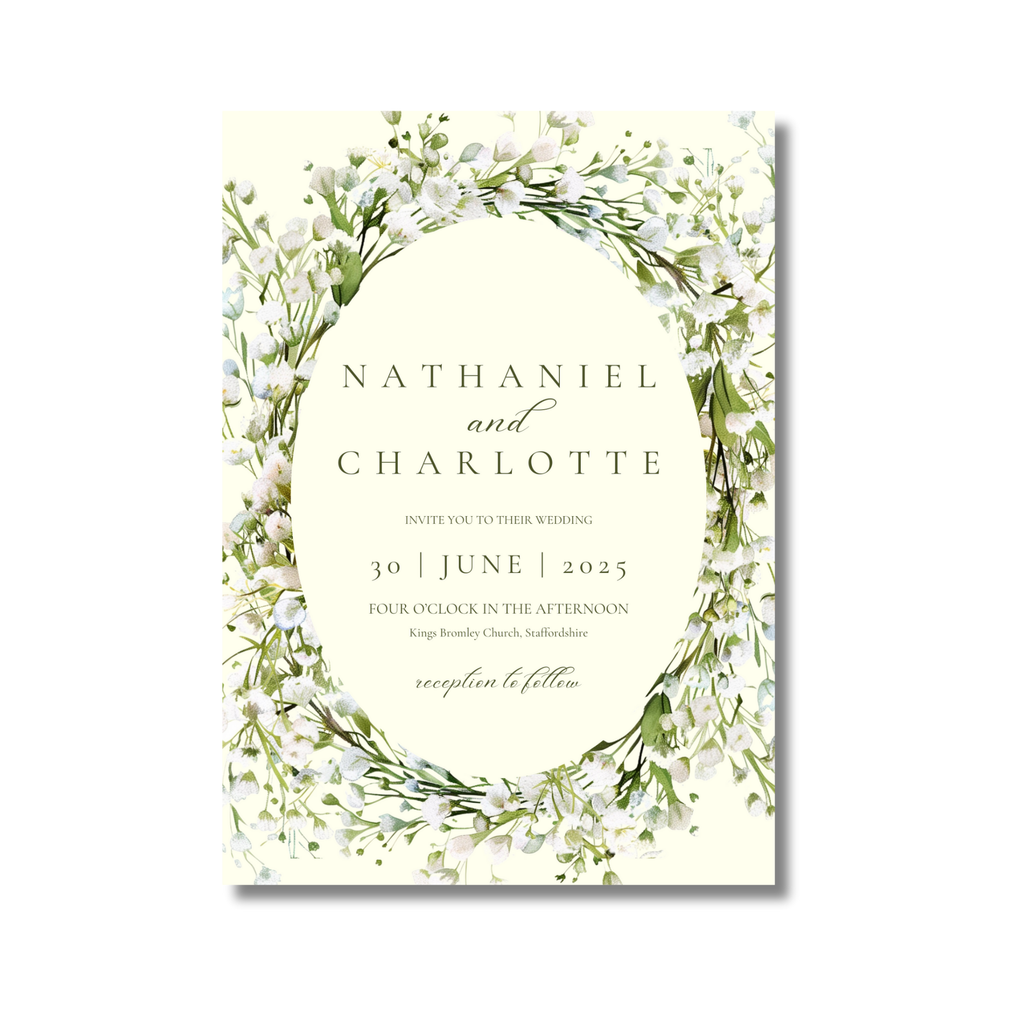 Baby's Breath Gypsophila Invite & RSVP