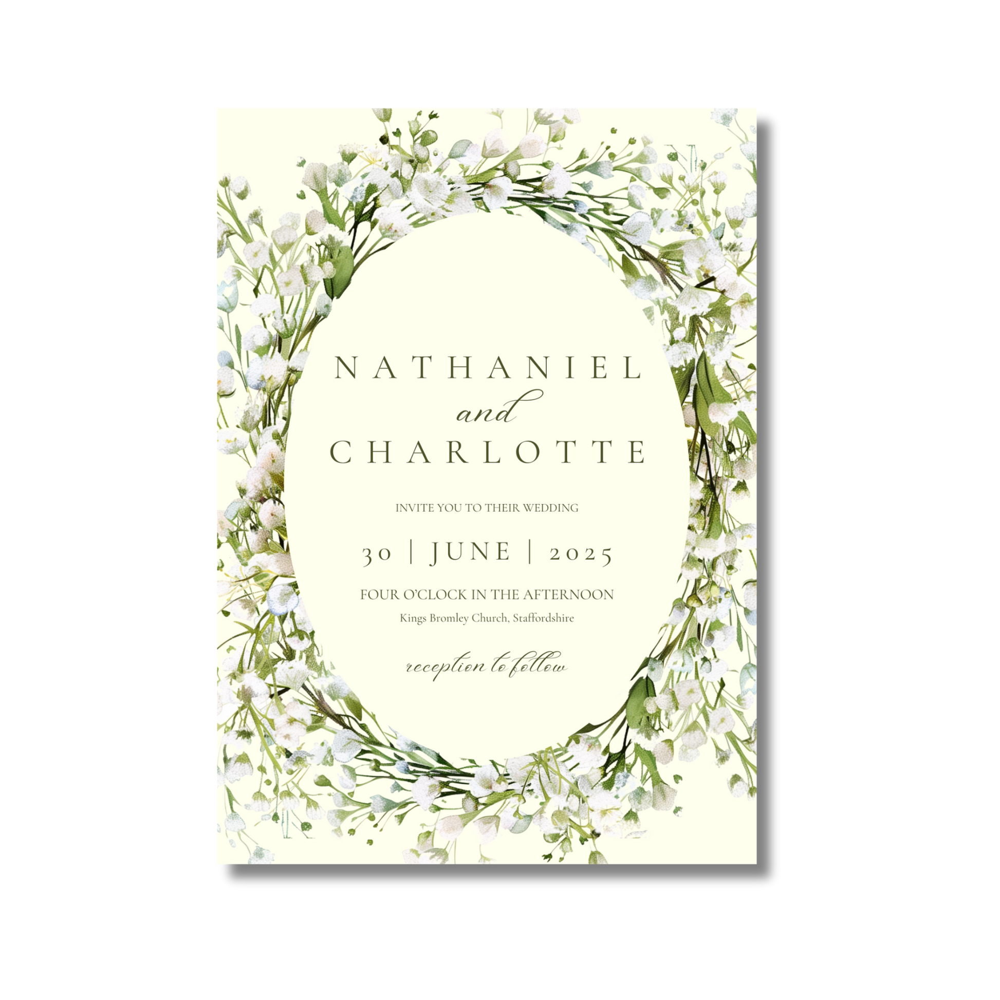 Baby's Breath Gypsophila Invite & RSVP