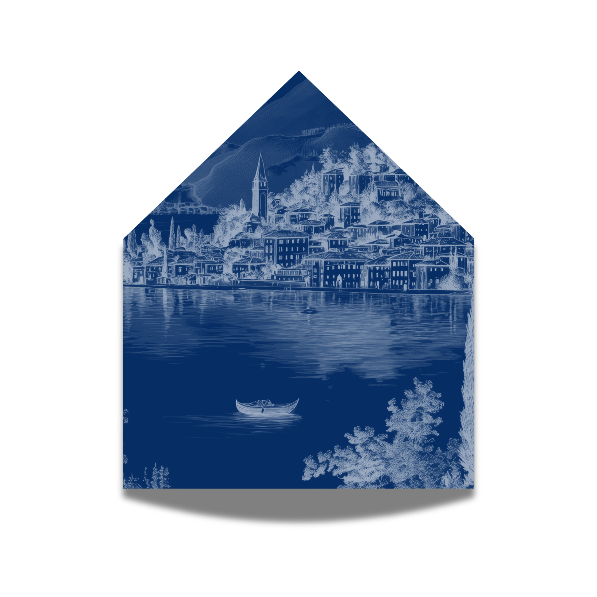 Blue & White Lake Como Envelope Liner