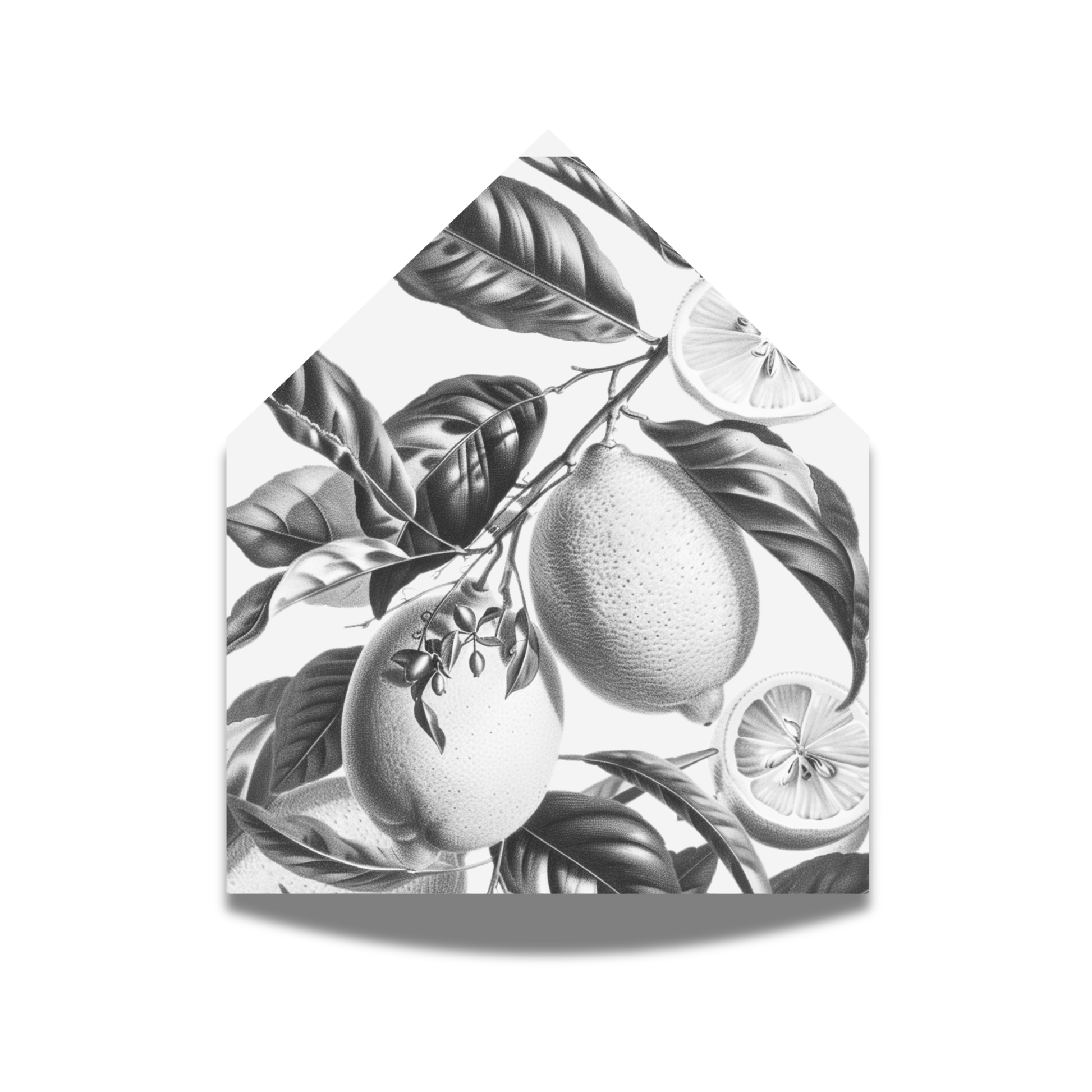 Monochrome Lemons Envelope Liner