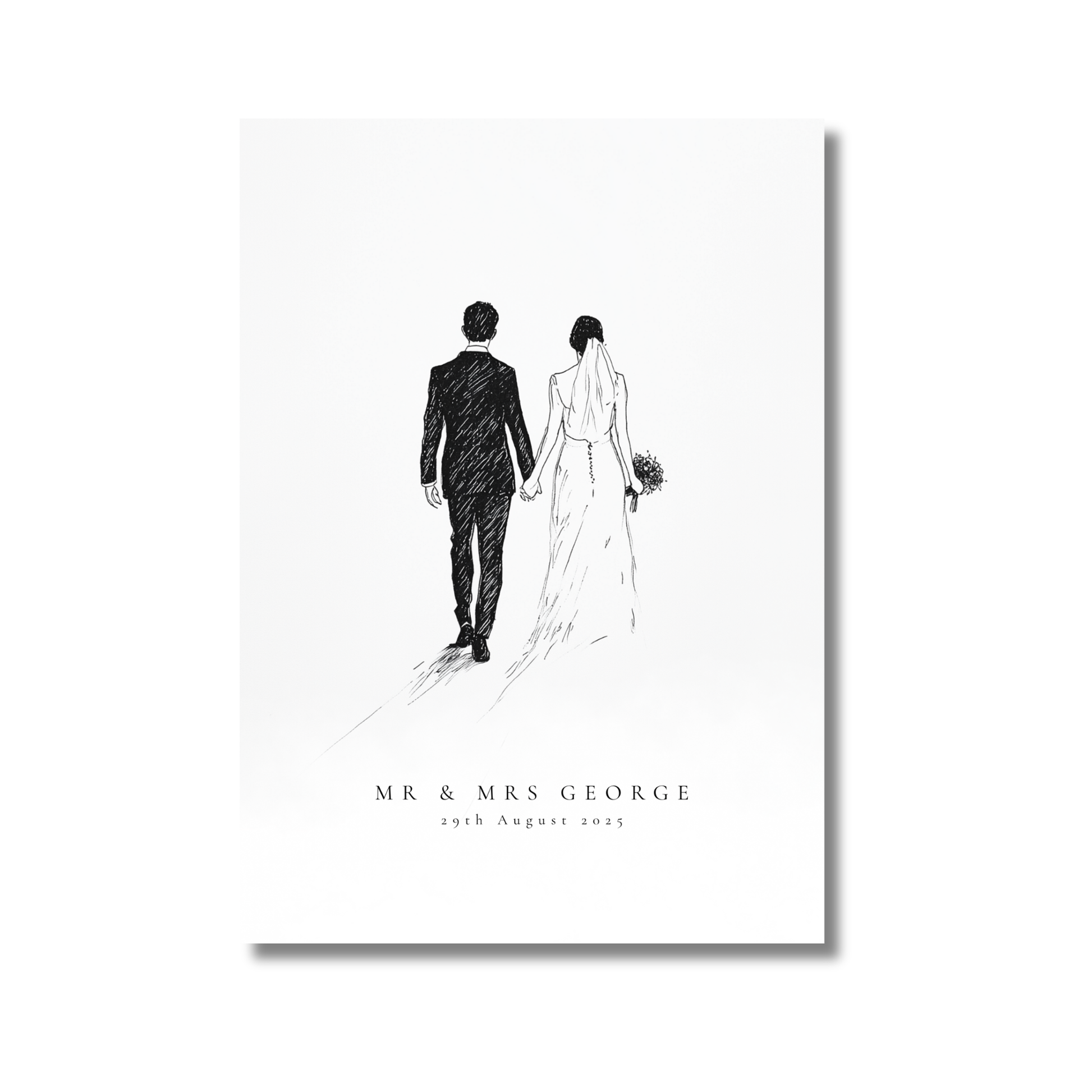 Mr & Mrs Personalised Fine Art Print