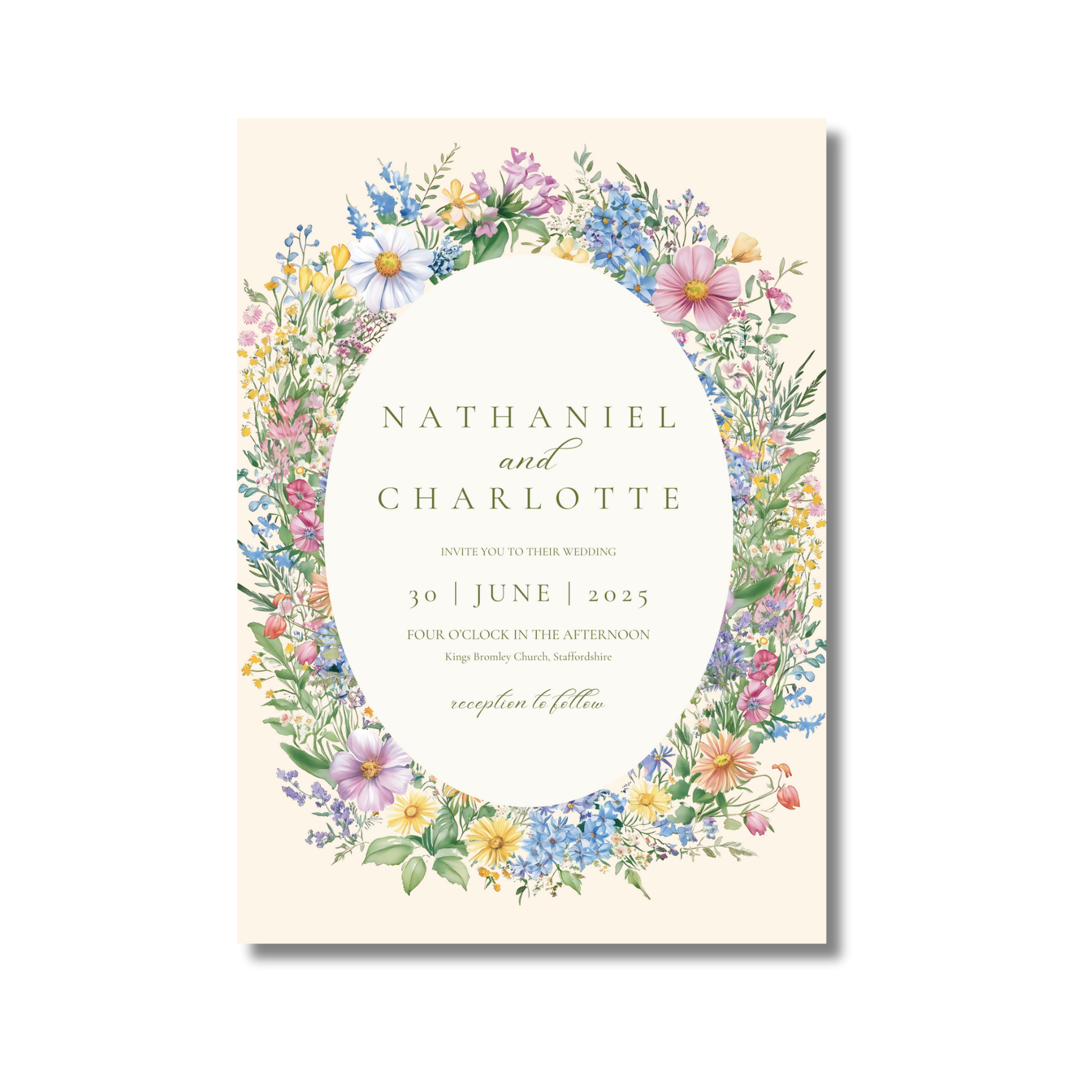 Pastel Florals Wreath Invite & RSVP