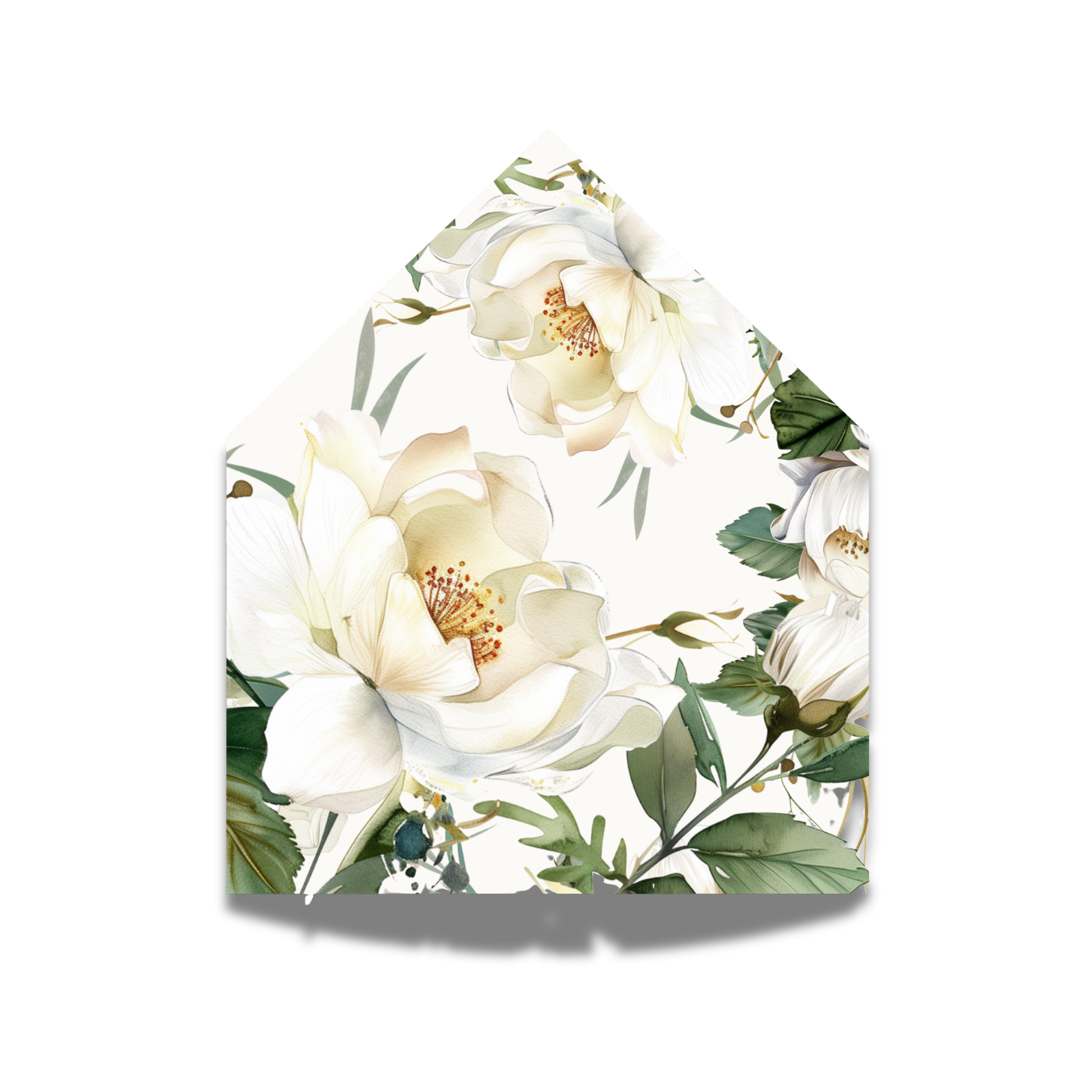White Florals Envelope Liner