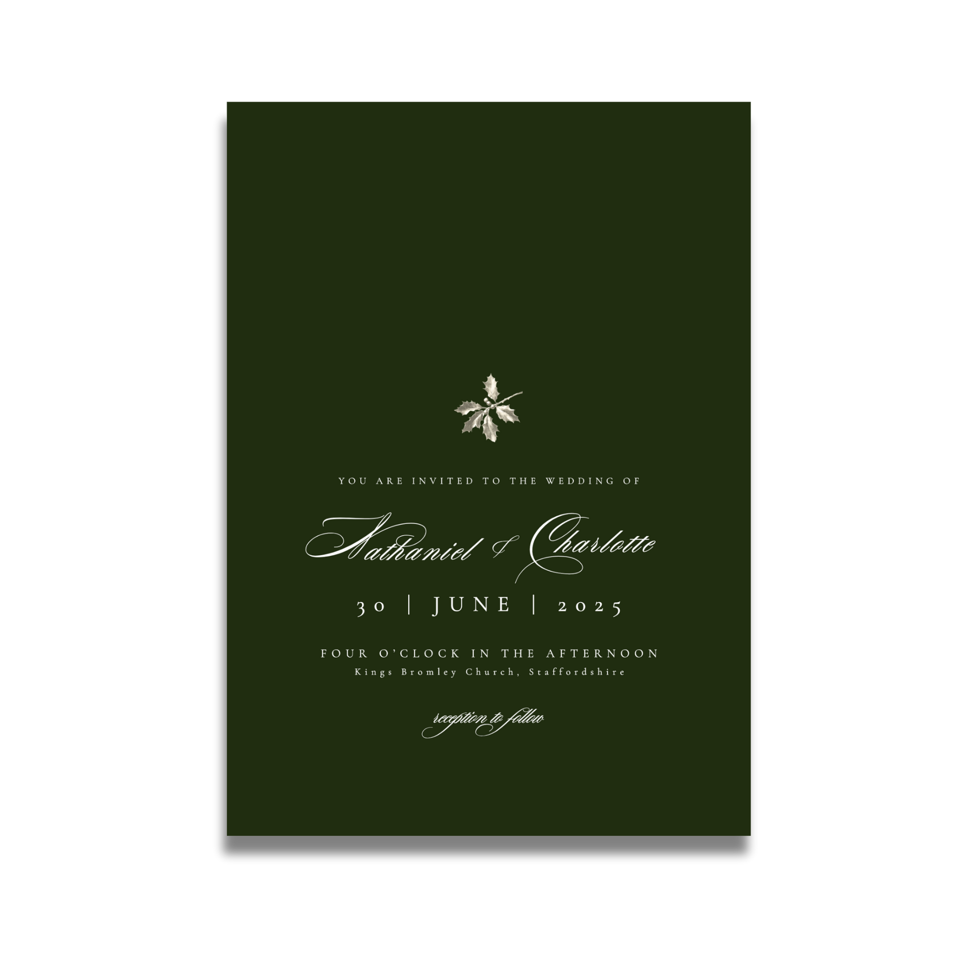 Green Holly Invite & RSVP