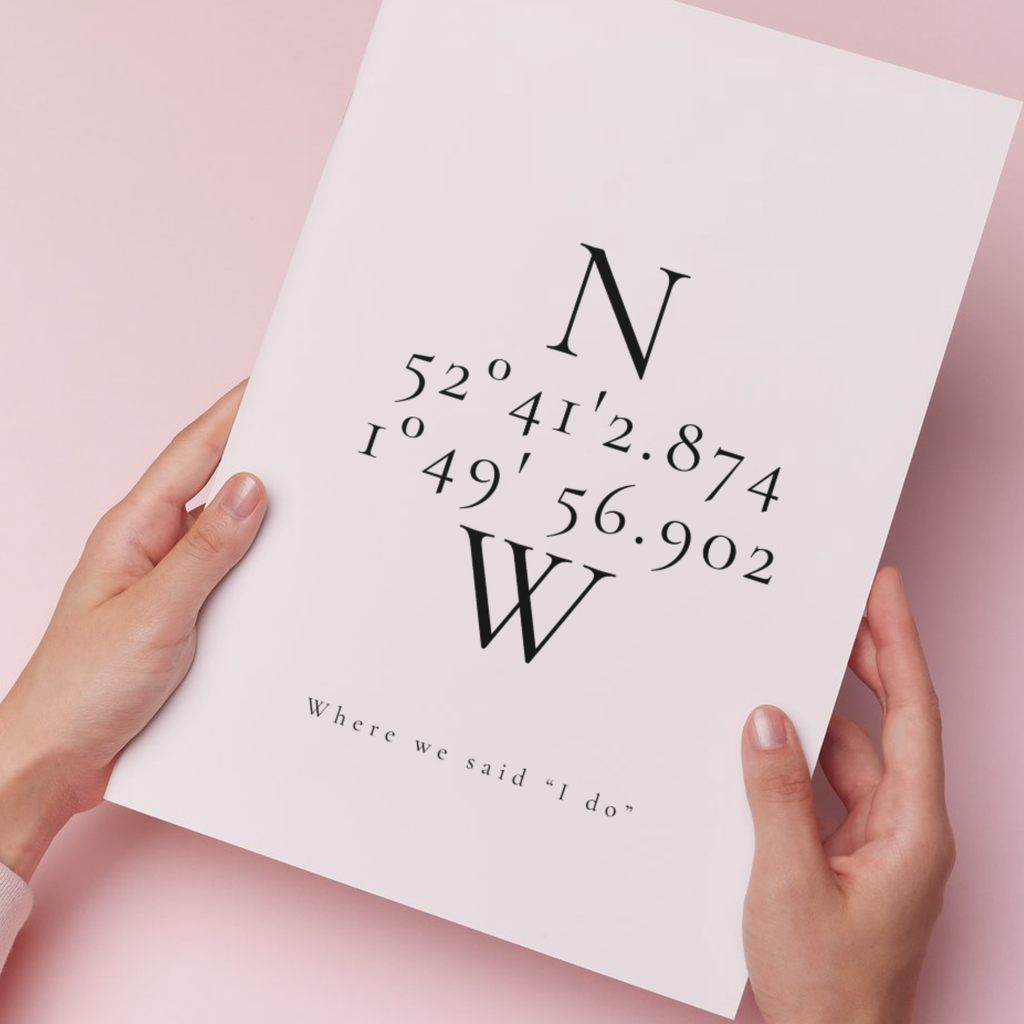 Venue Or Engagement Coordinates Fine Art Print