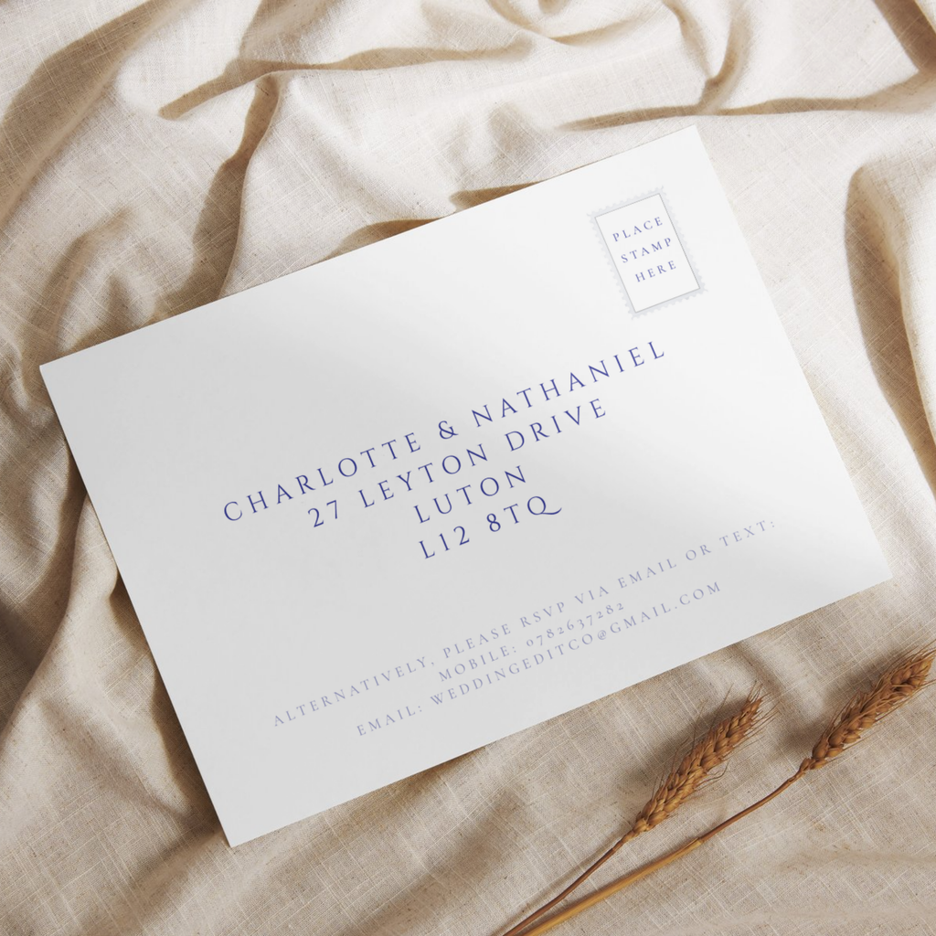 Blue Tiling Invite & RSVP