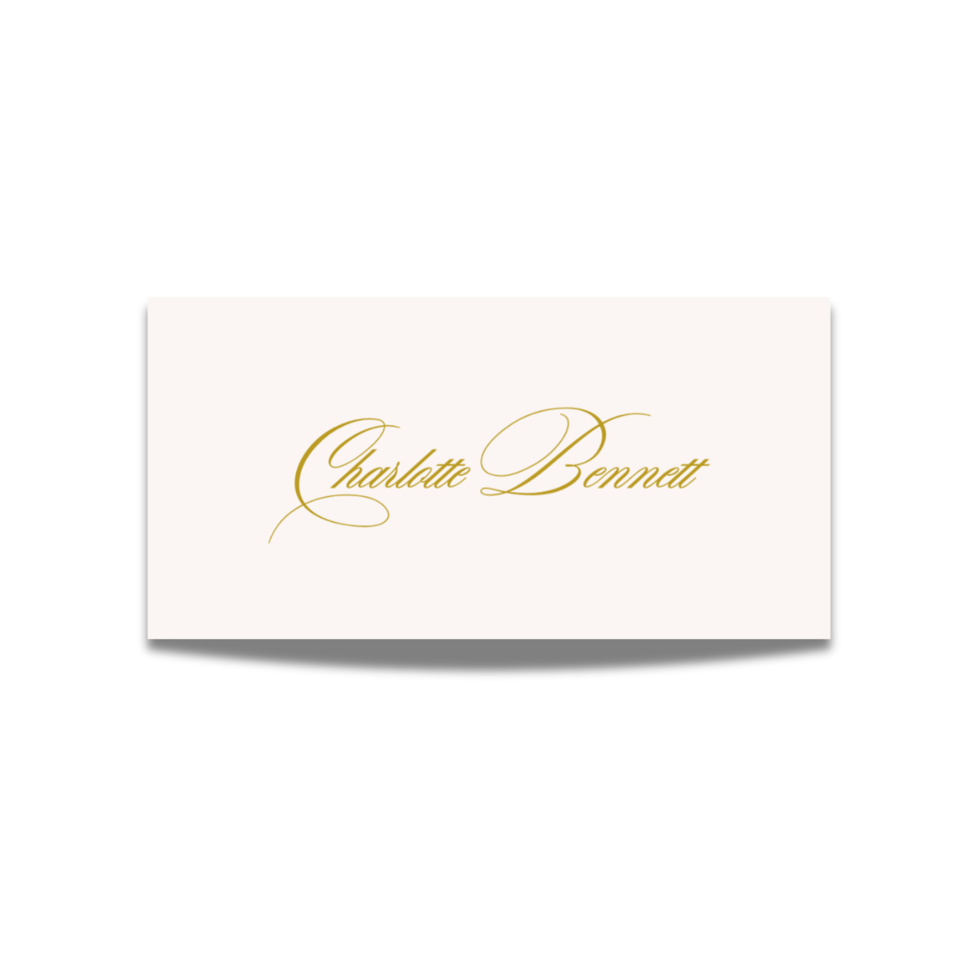 Gold Script Name Place Cards