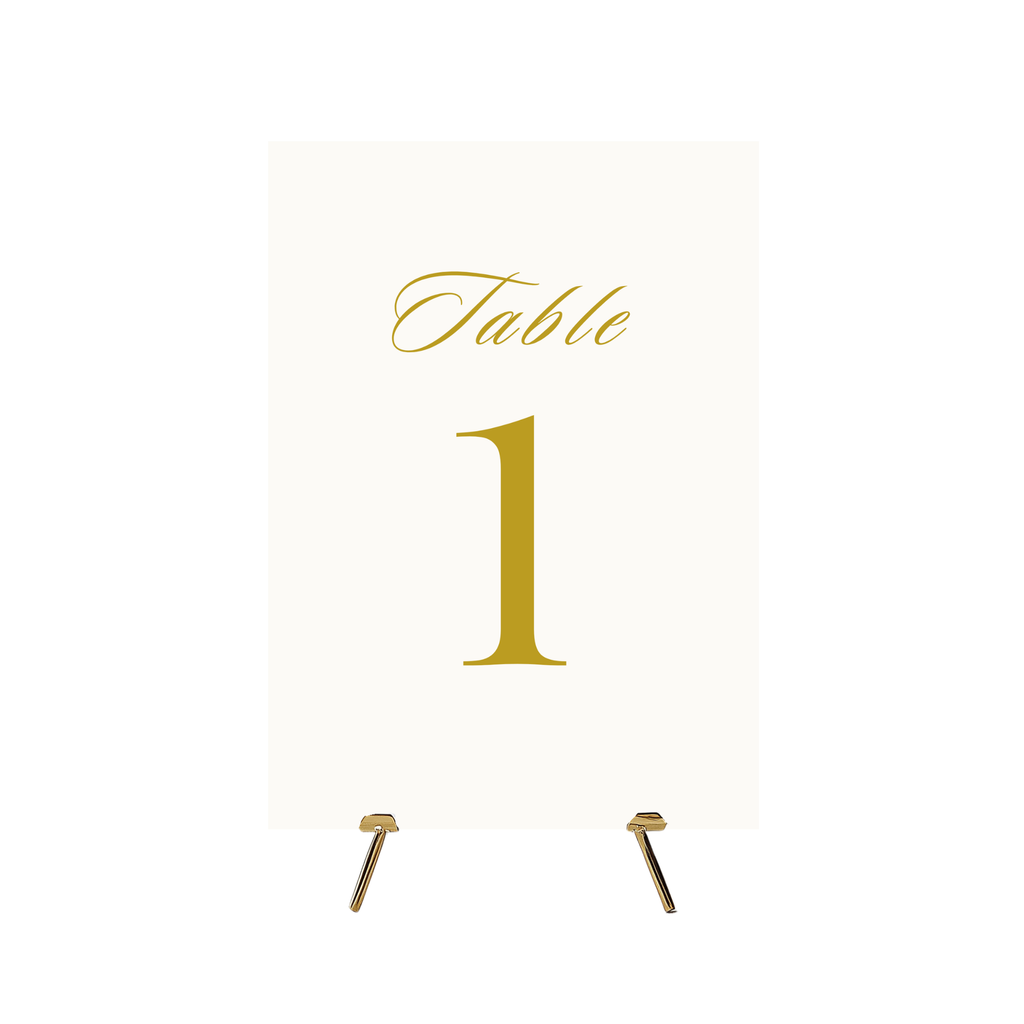 Gold Script Table Numbers