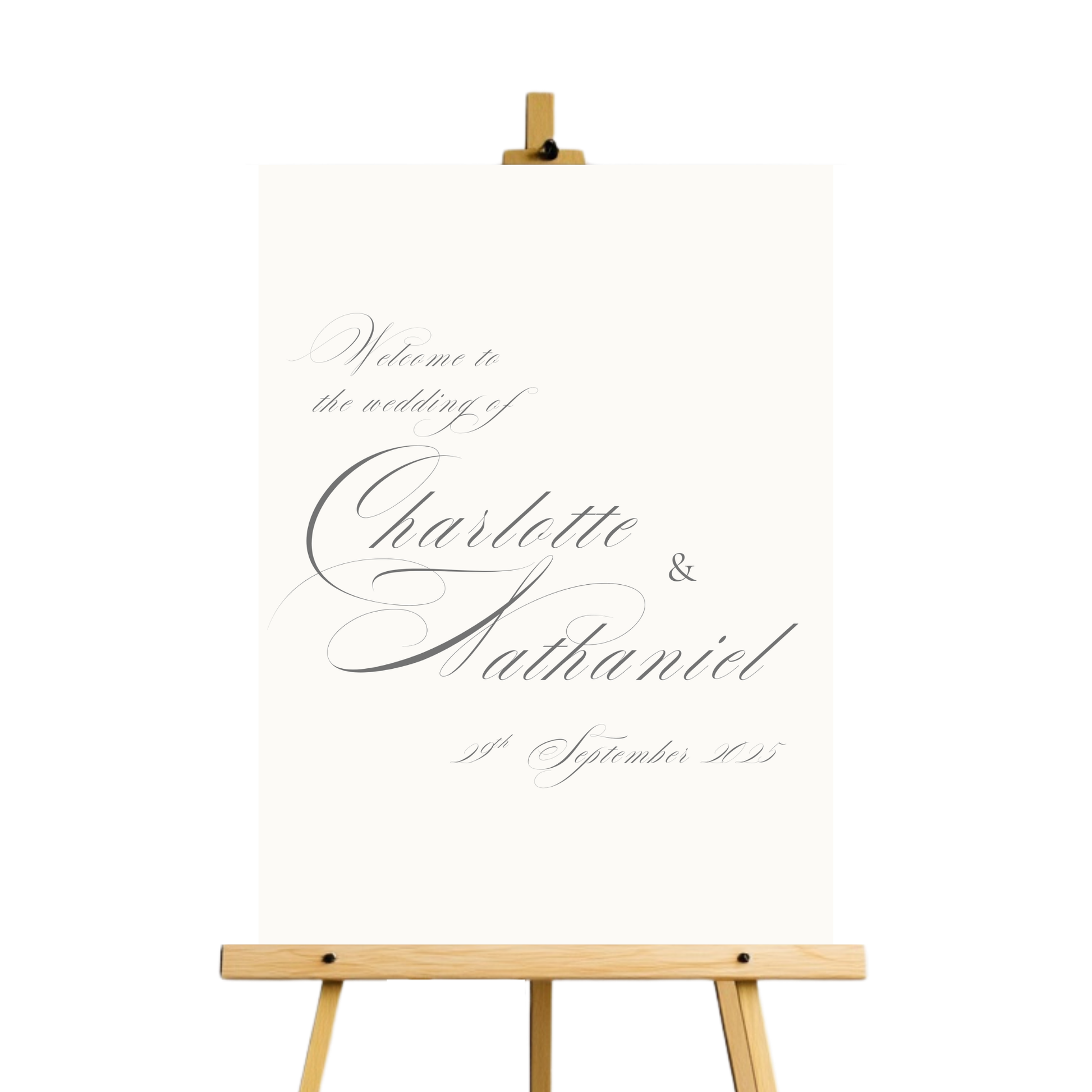 Monochrome Script Welcome Sign