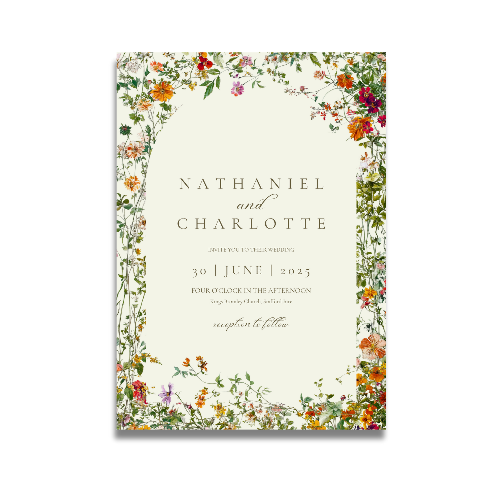 Green & Wildflower Invite & RSVP