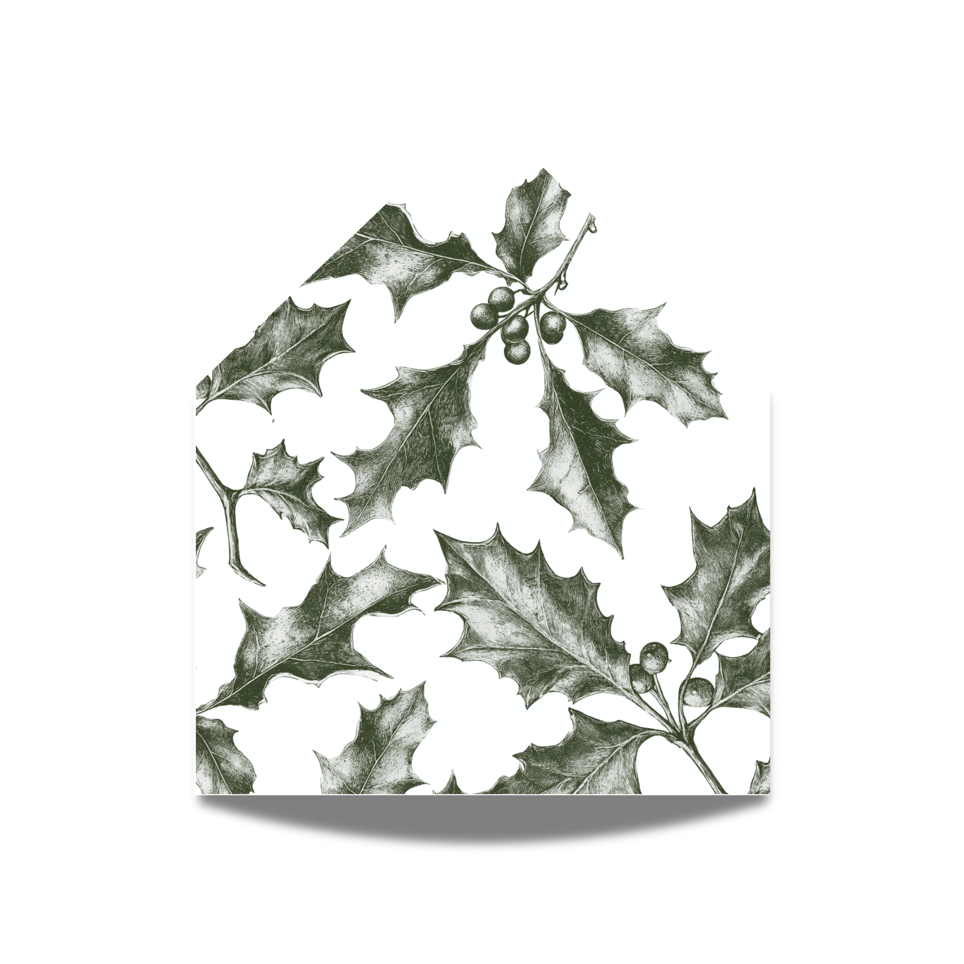 Green Holly Envelope Liner
