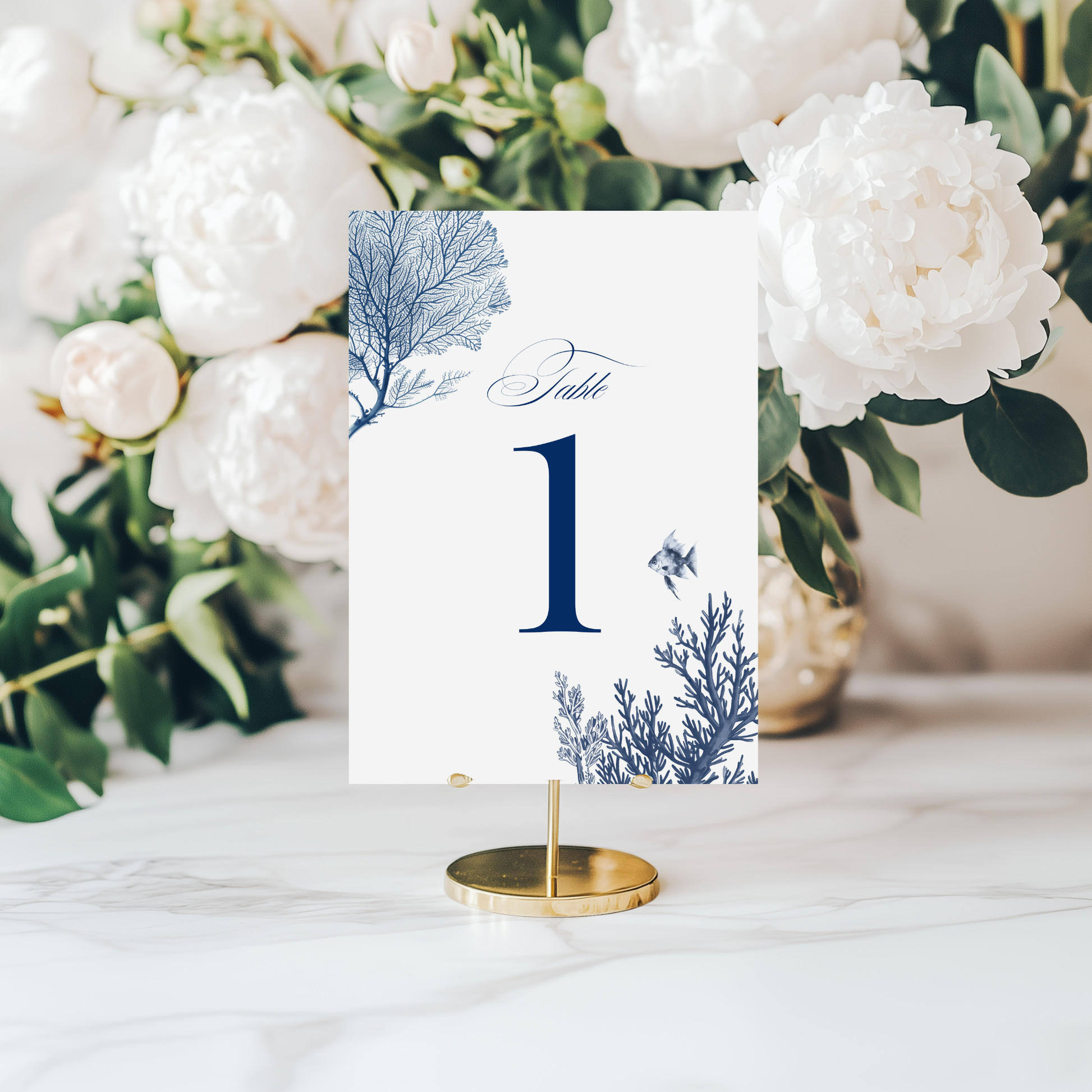 Busy Underwater Scene Table Numbers