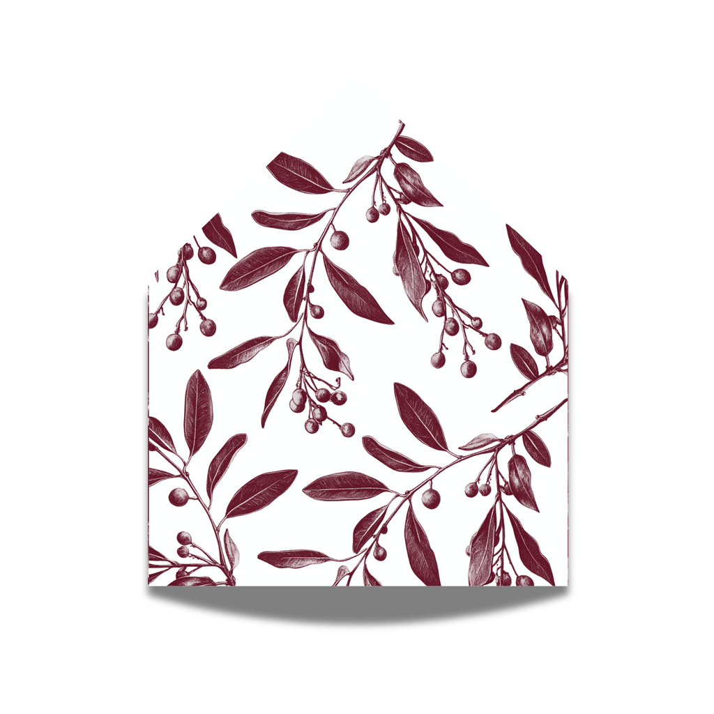 Burgundy Mistletoe Envelope Liner