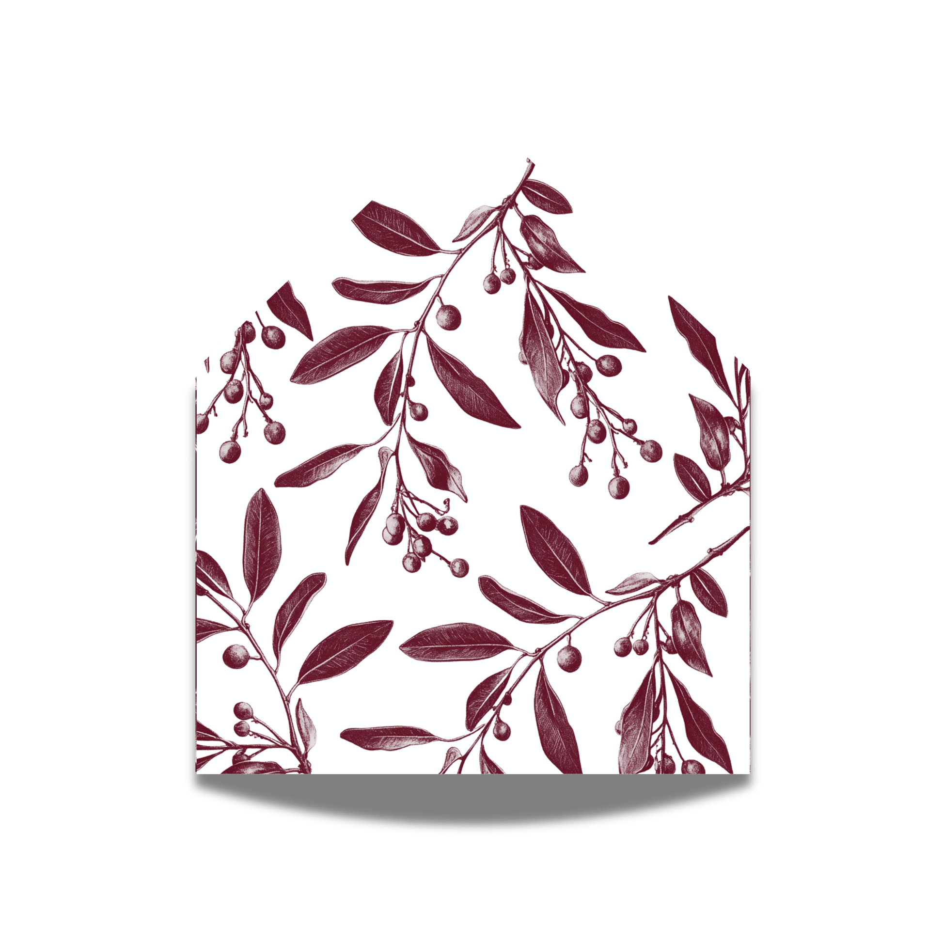 Burgundy Mistletoe Envelope Liner