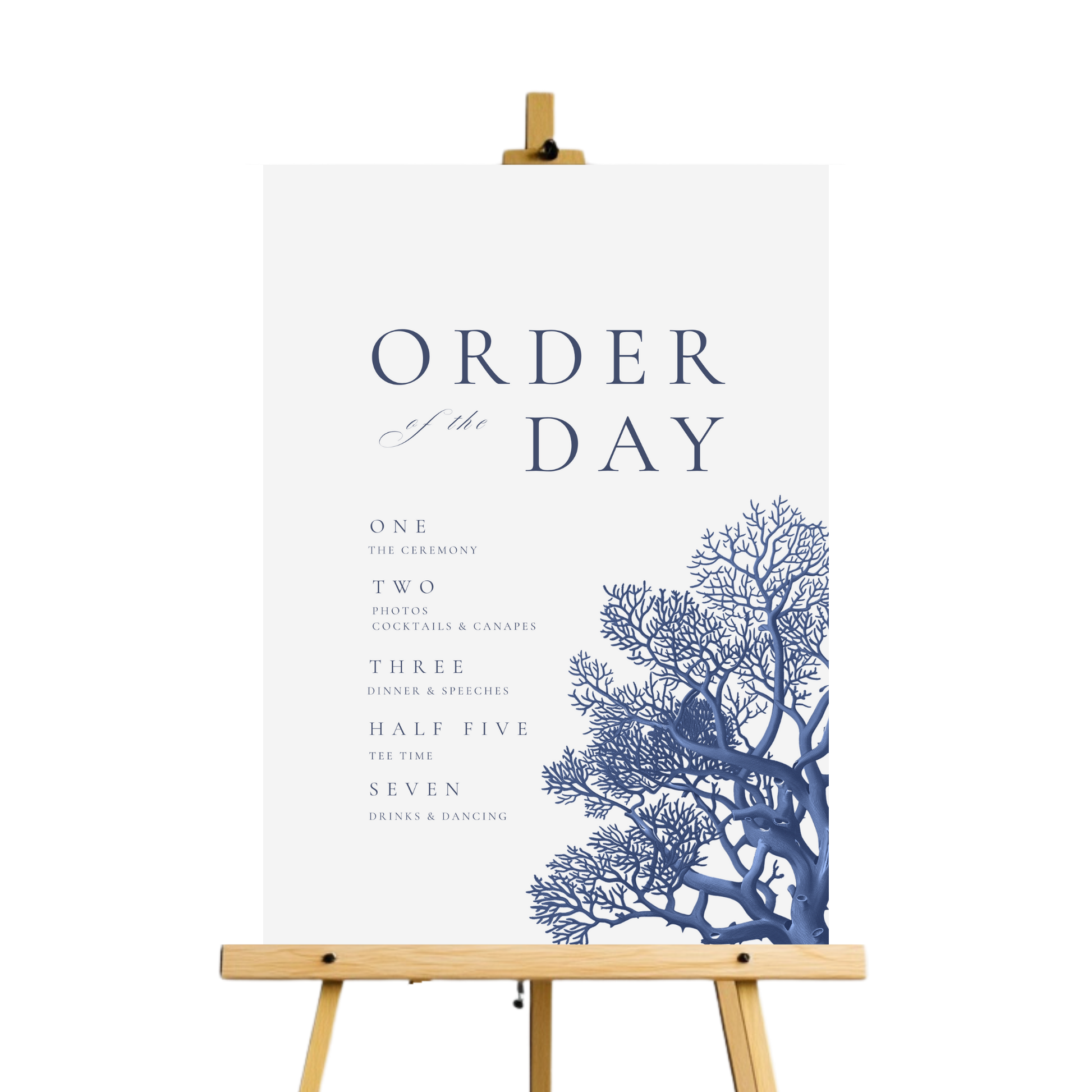 Simple Coral Order Of The Day Sign