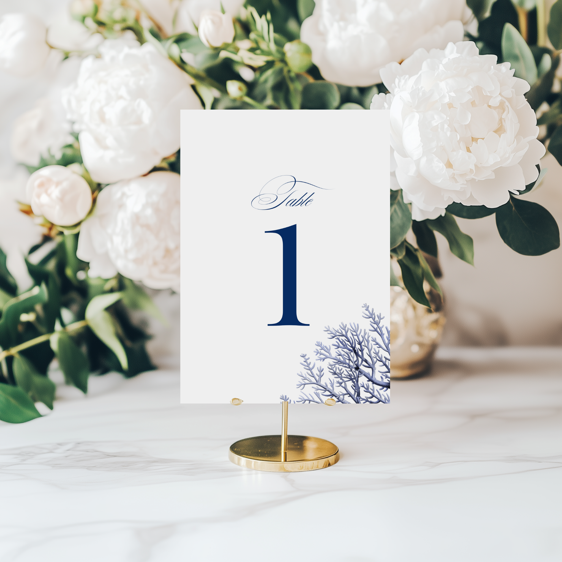 Coral Table Numbers