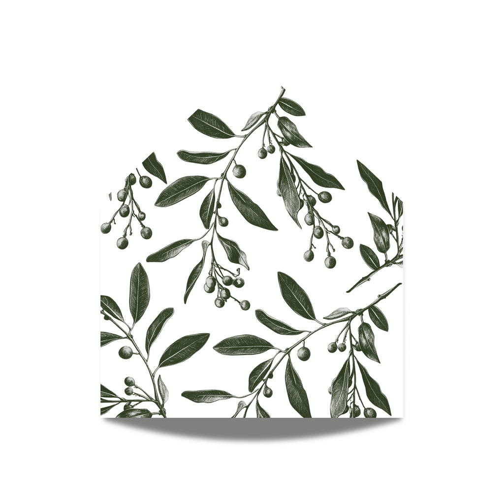 Green Mistletoe Envelope Liner