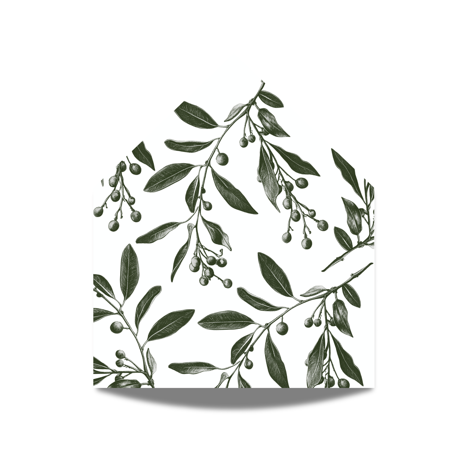 Green Mistletoe Envelope Liner