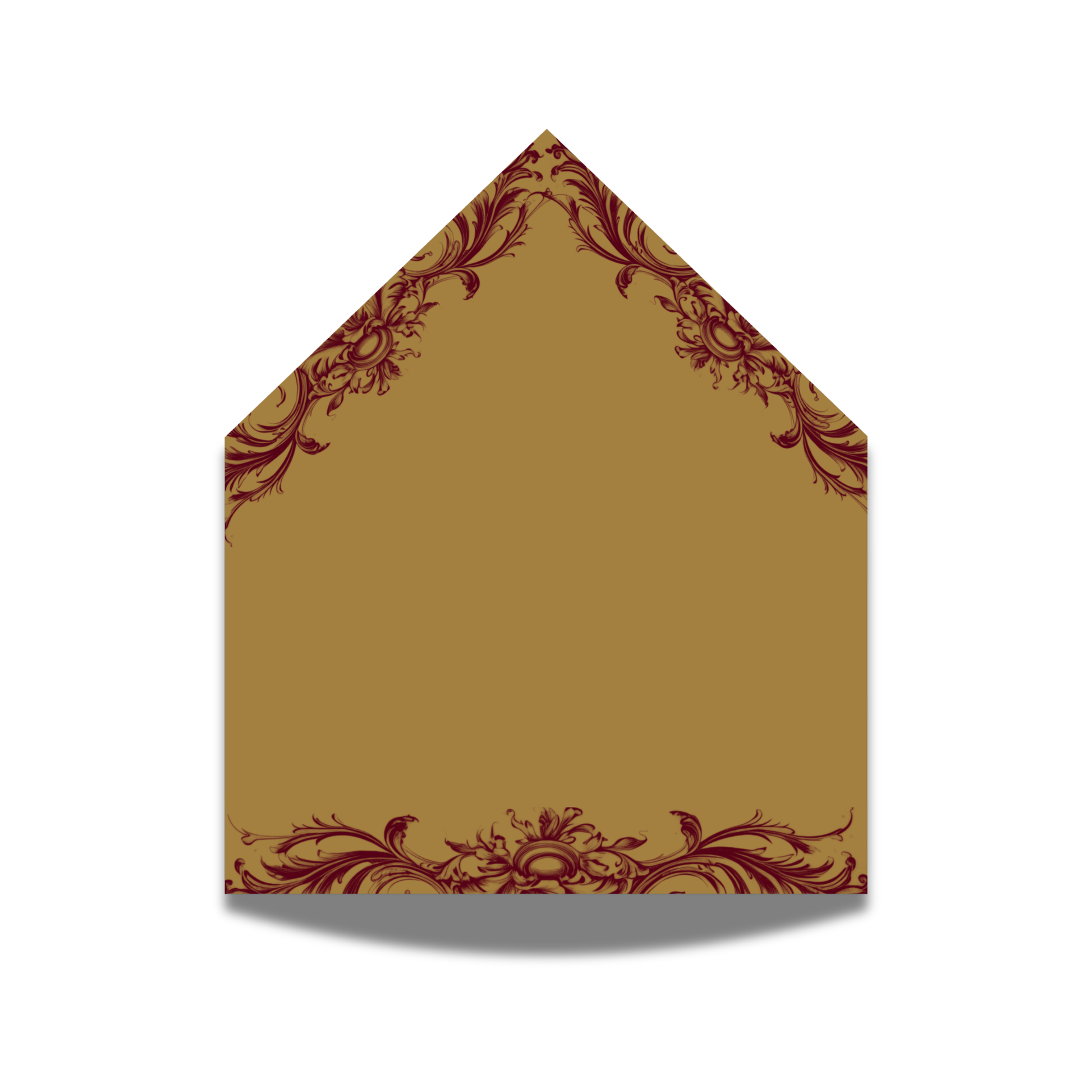 Red & Gold Rococo Frame Envelope Liner