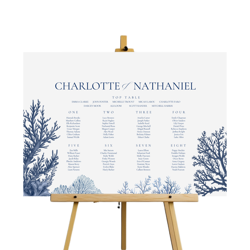 Coral Seating Plan Sign