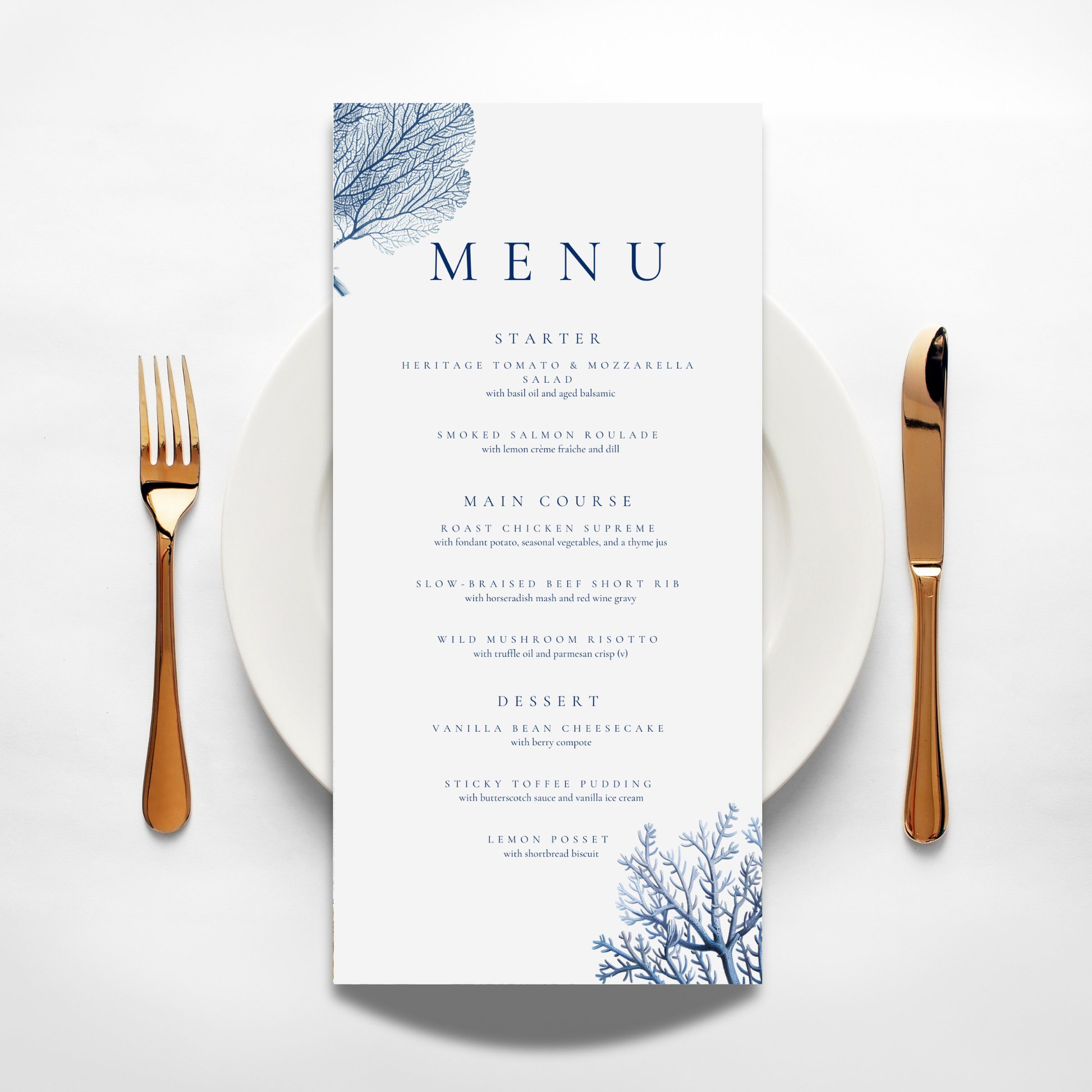 Simple Coral Menu