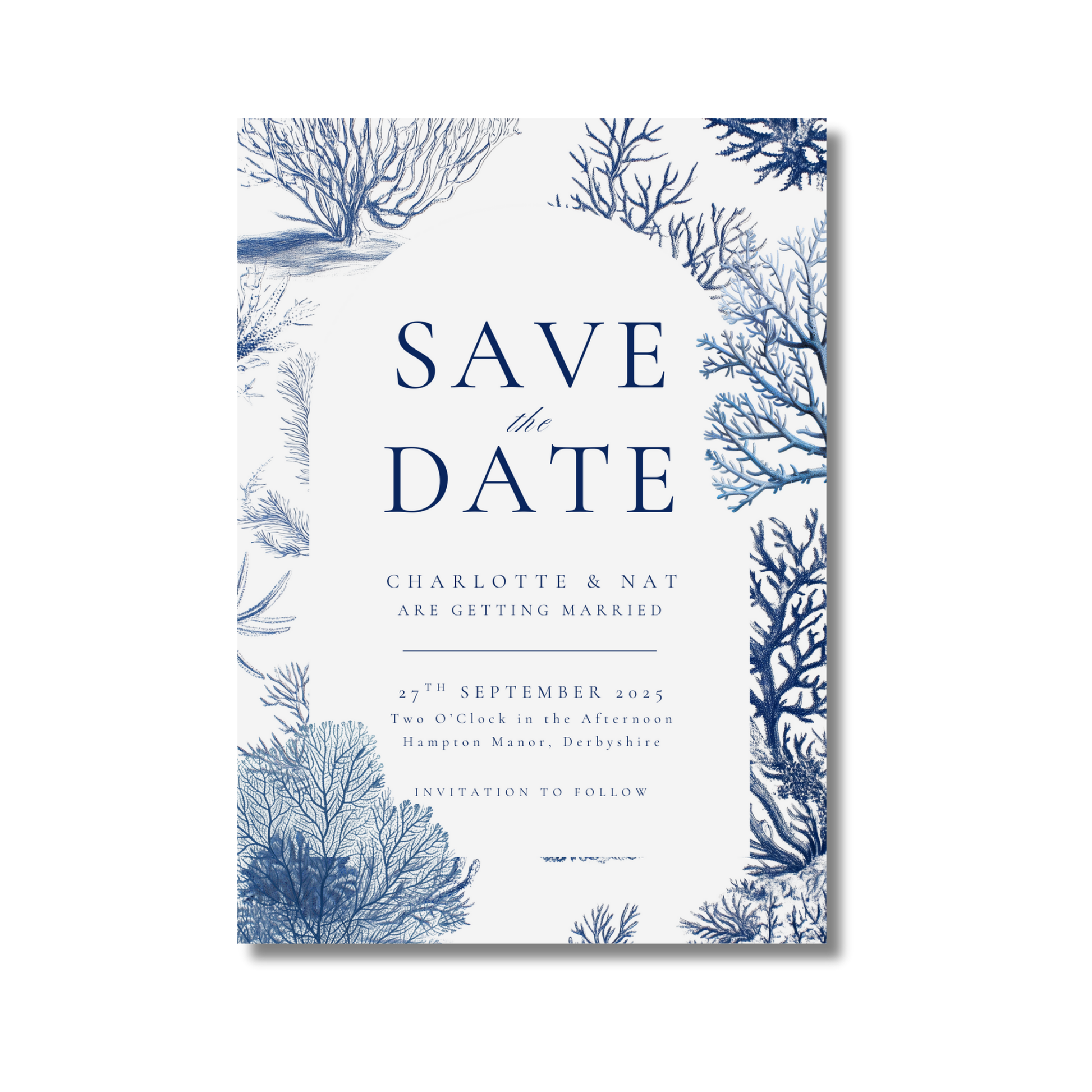 Busy Coral Save The Date