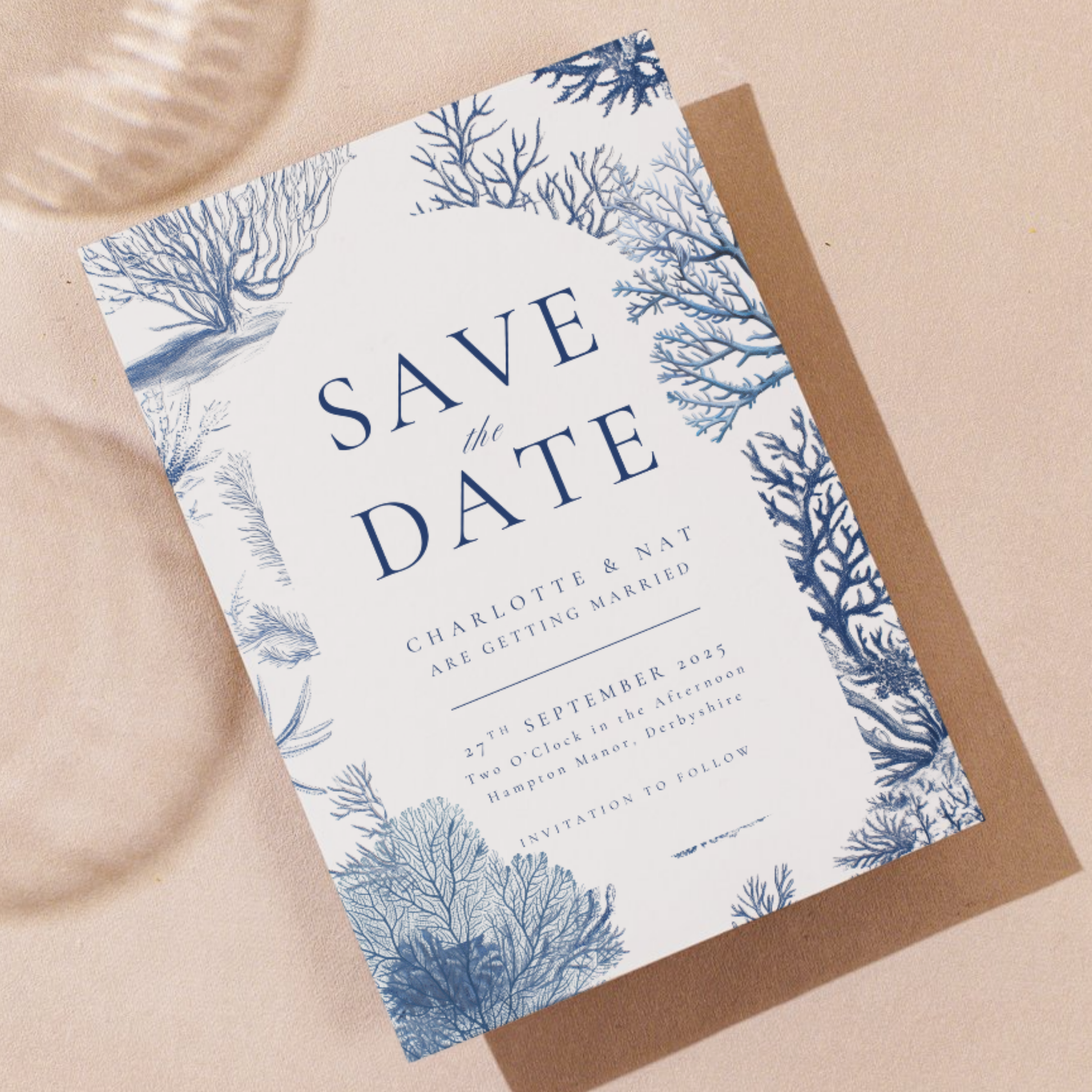 Busy Coral Save The Date