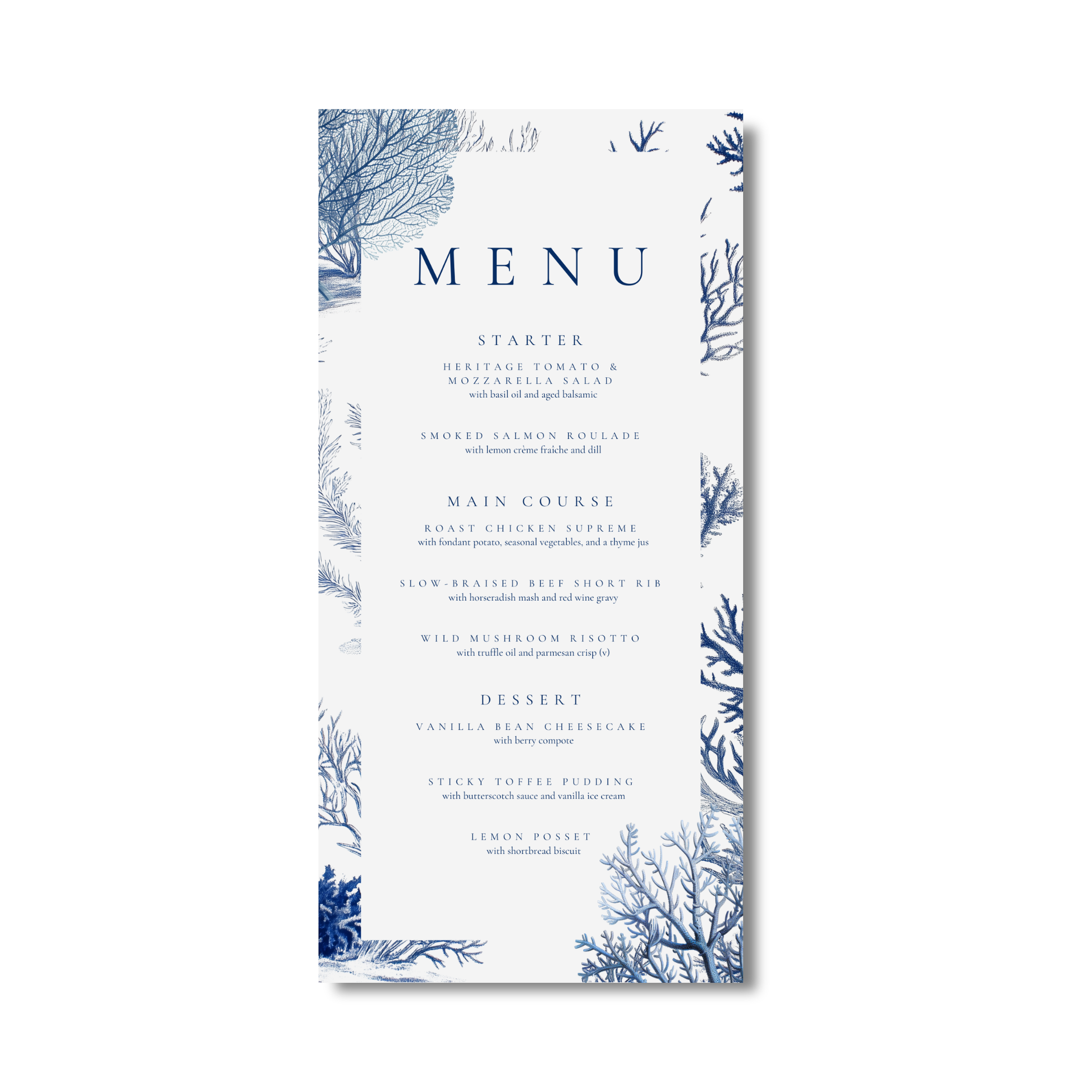 Busy Coral Menu