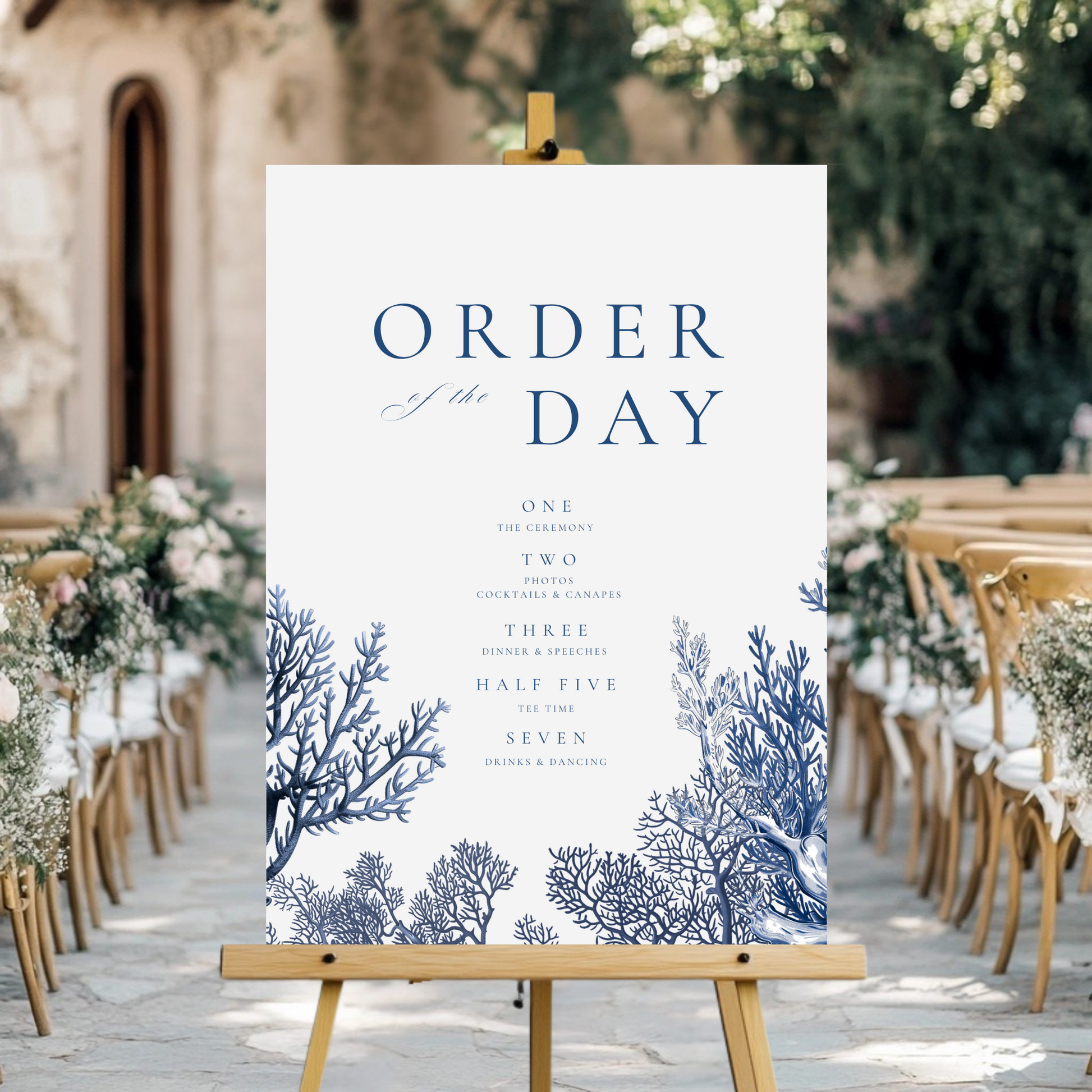 Busy Coral Order Of The Day Sign