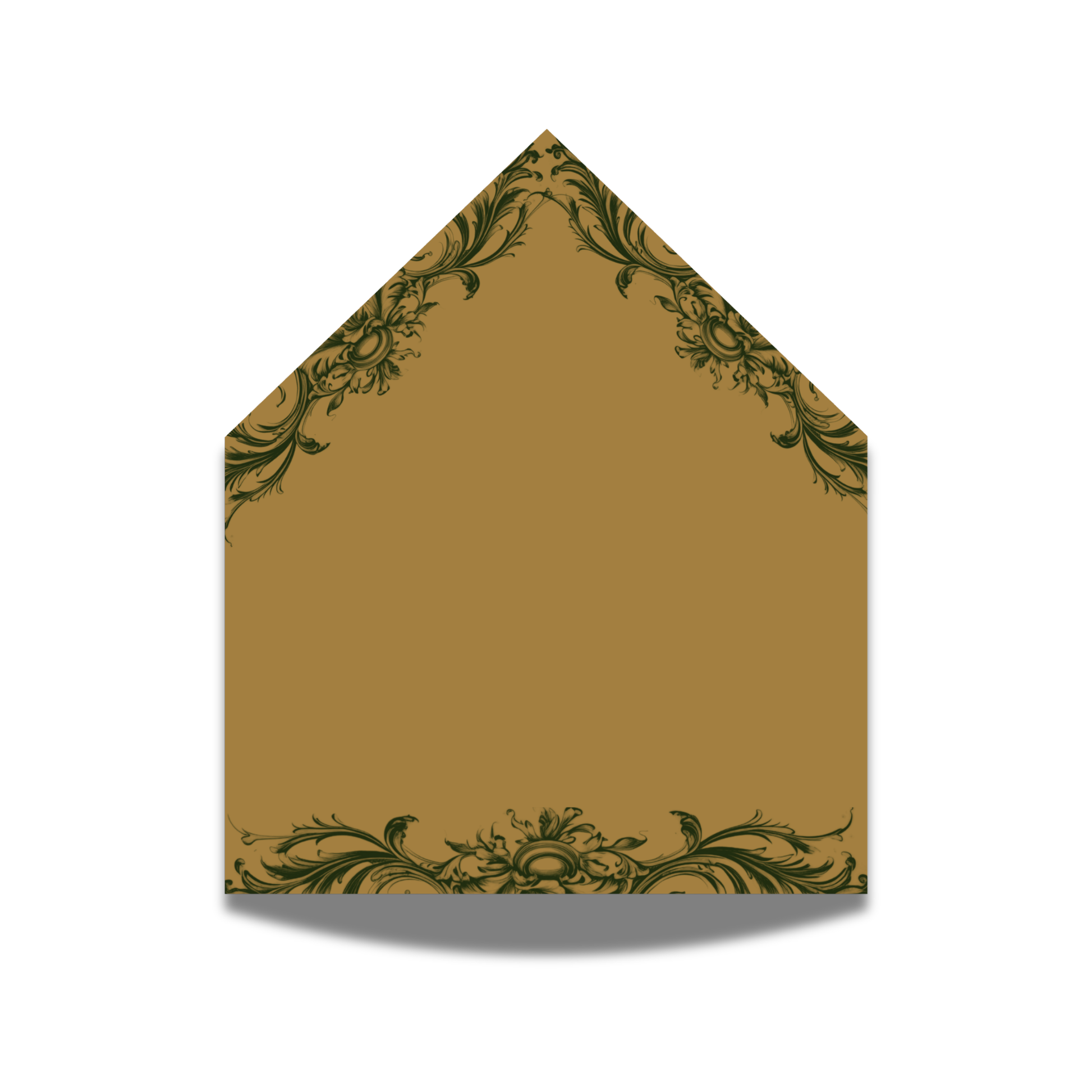 Green & Gold Rococo Frame Envelope Liner