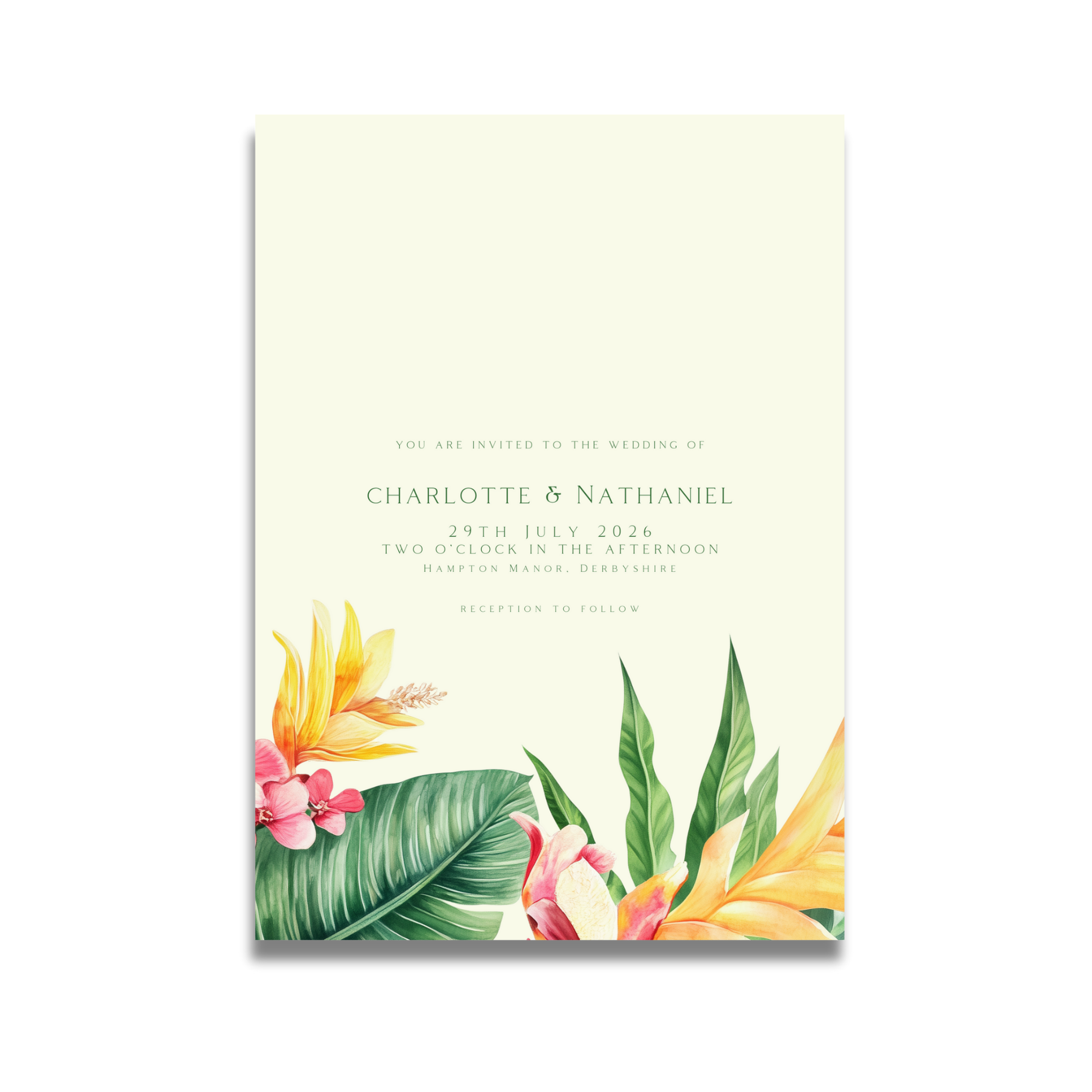 Tropical Florals Invite & RSVP