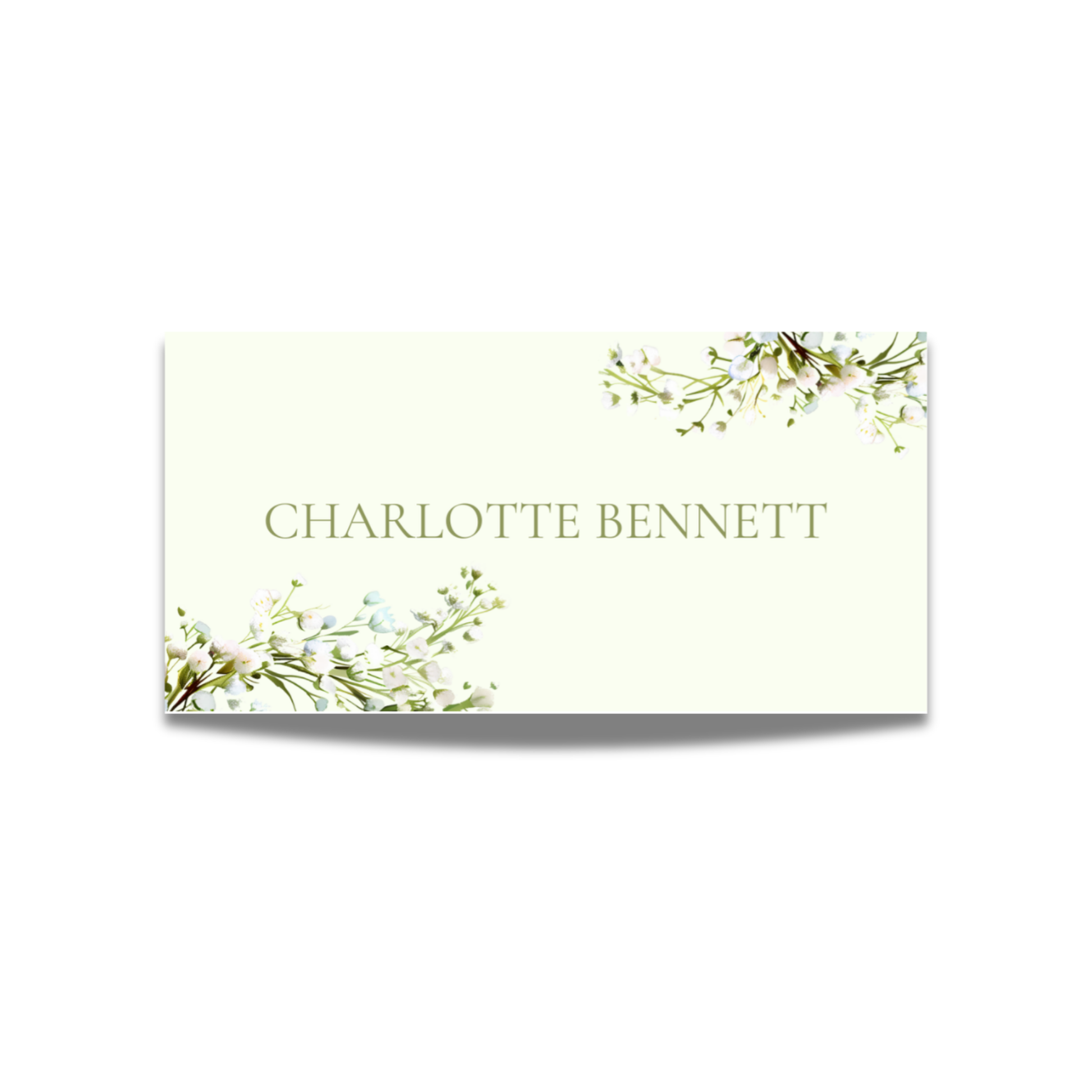 Baby's Breath Gypsophila Name Place Cards