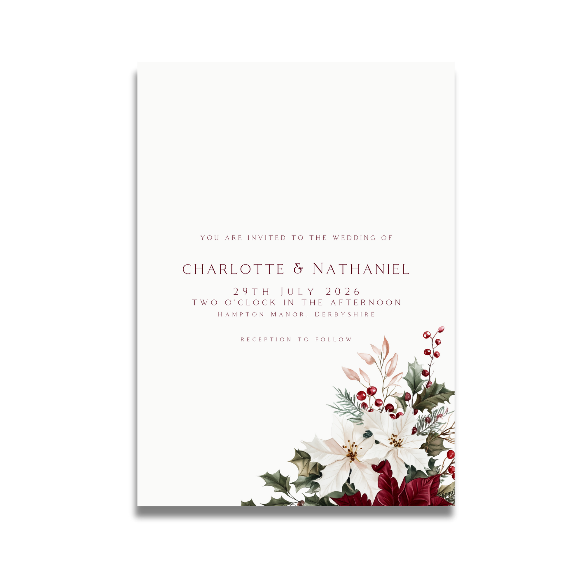 Winter Florals Invite & RSVP
