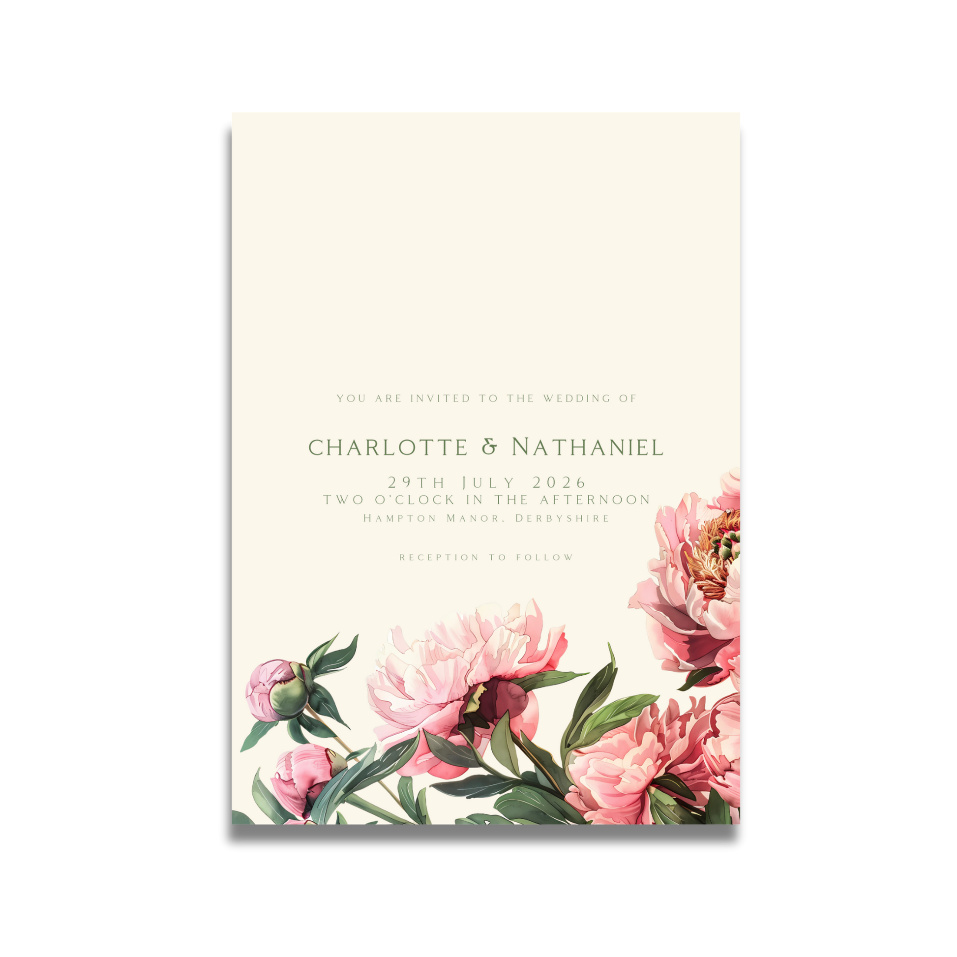 Pink Peony Invite & RSVP