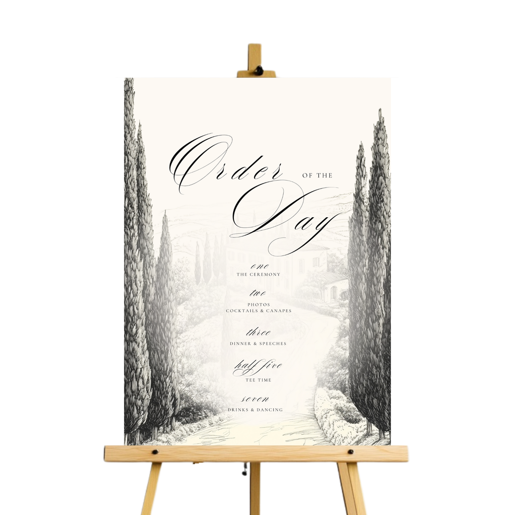 Vineyard Etching Order Of The Day Sign