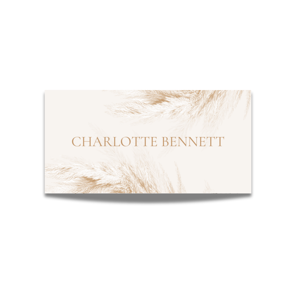 Pampas Name Place Cards