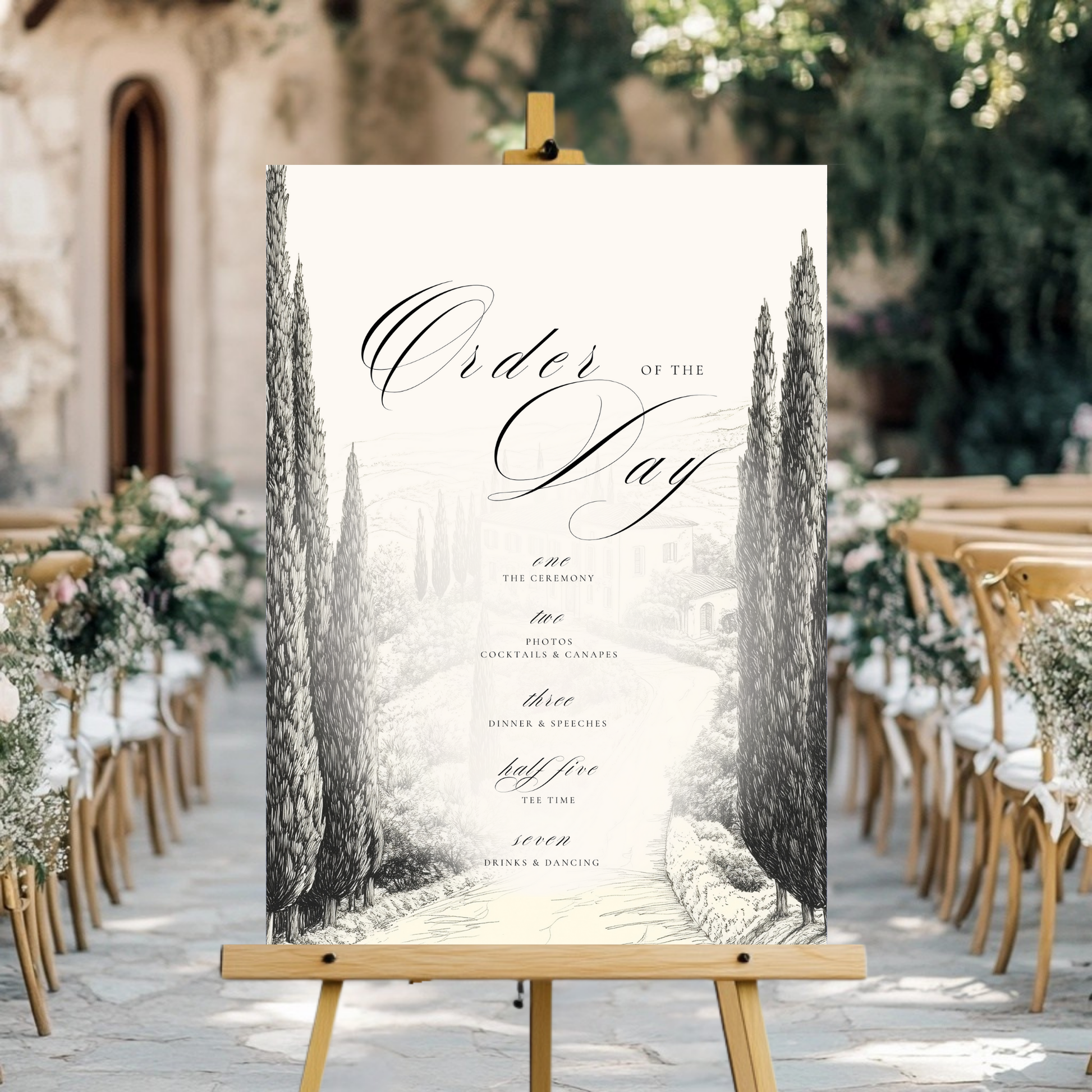 Vineyard Etching Order Of The Day Sign