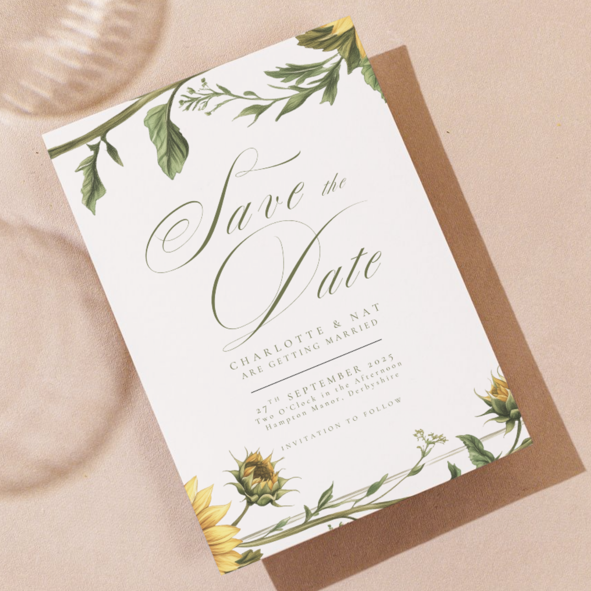 Sunflower Save The Date