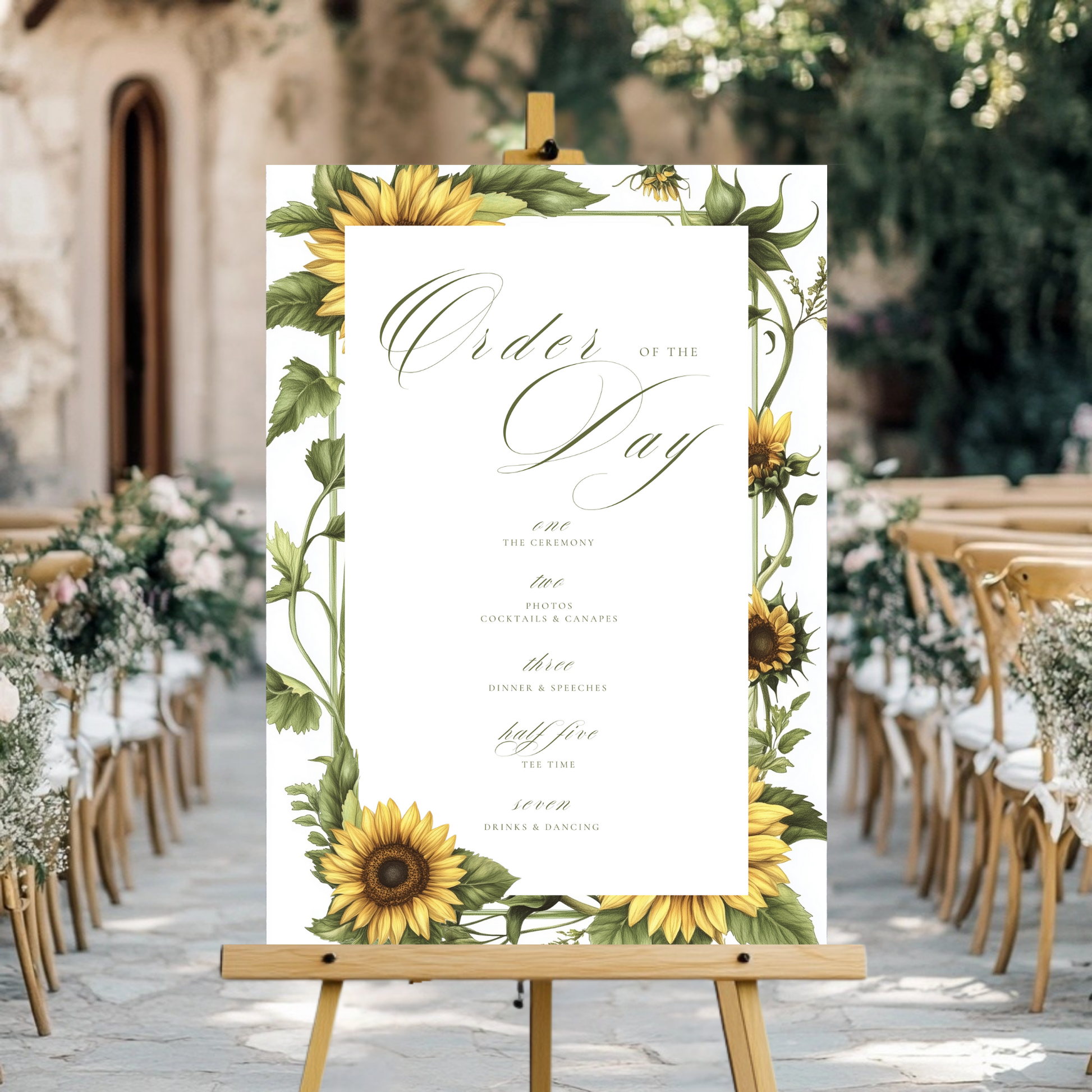 Sunflower Order Of The Day Sign