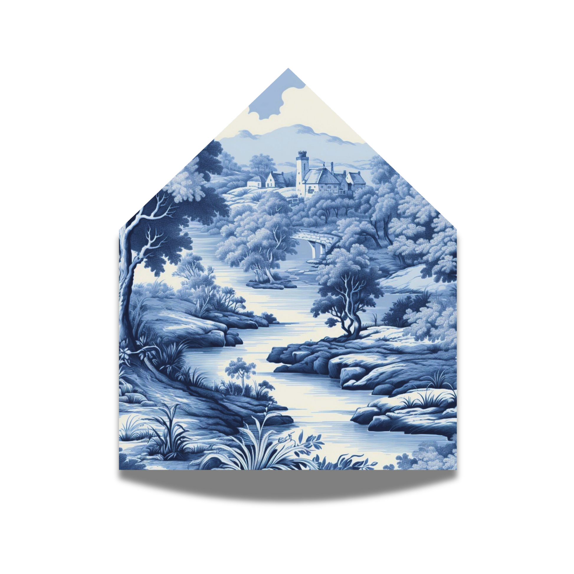 Blue Toile Envelope Liner