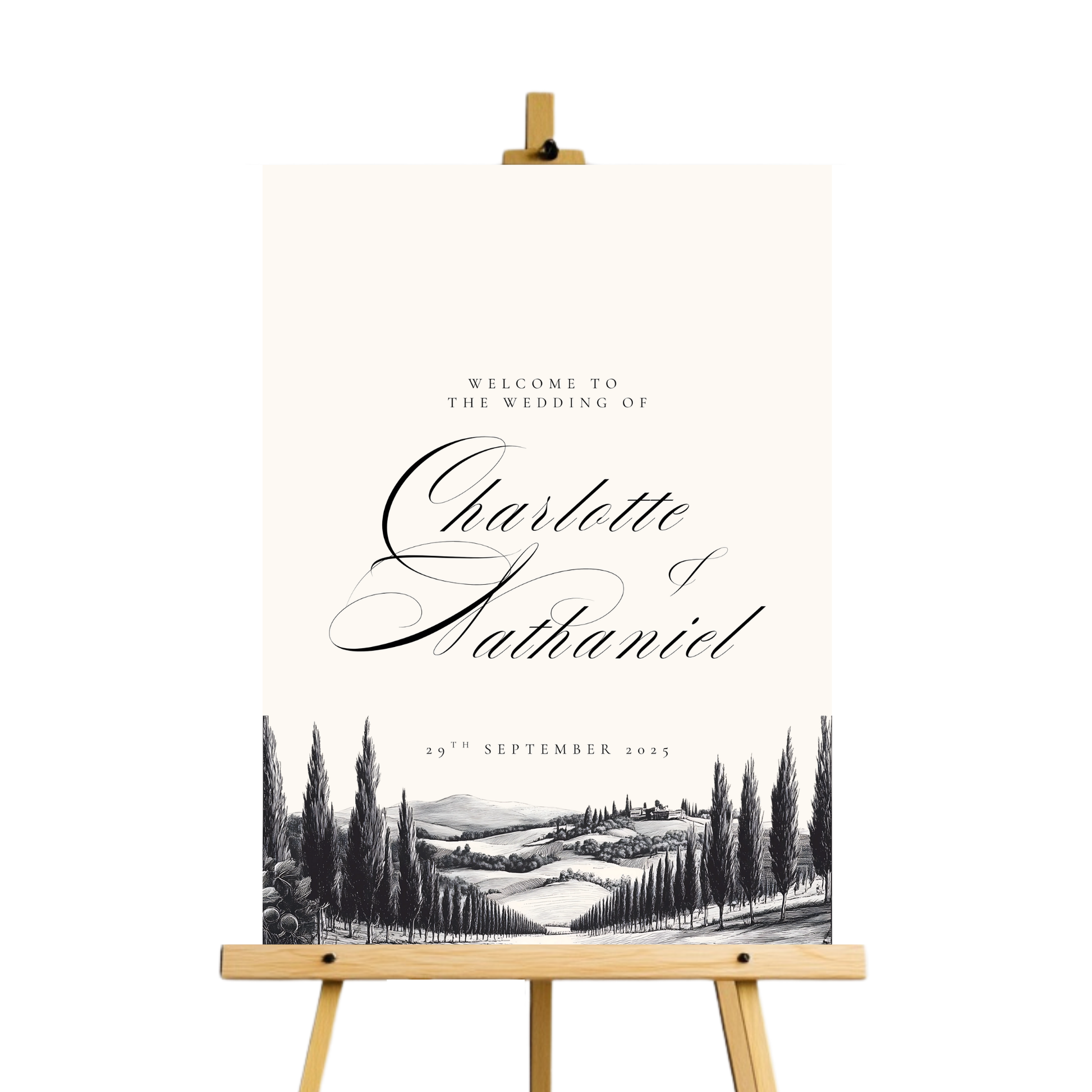 Vineyard Etching Welcome Sign