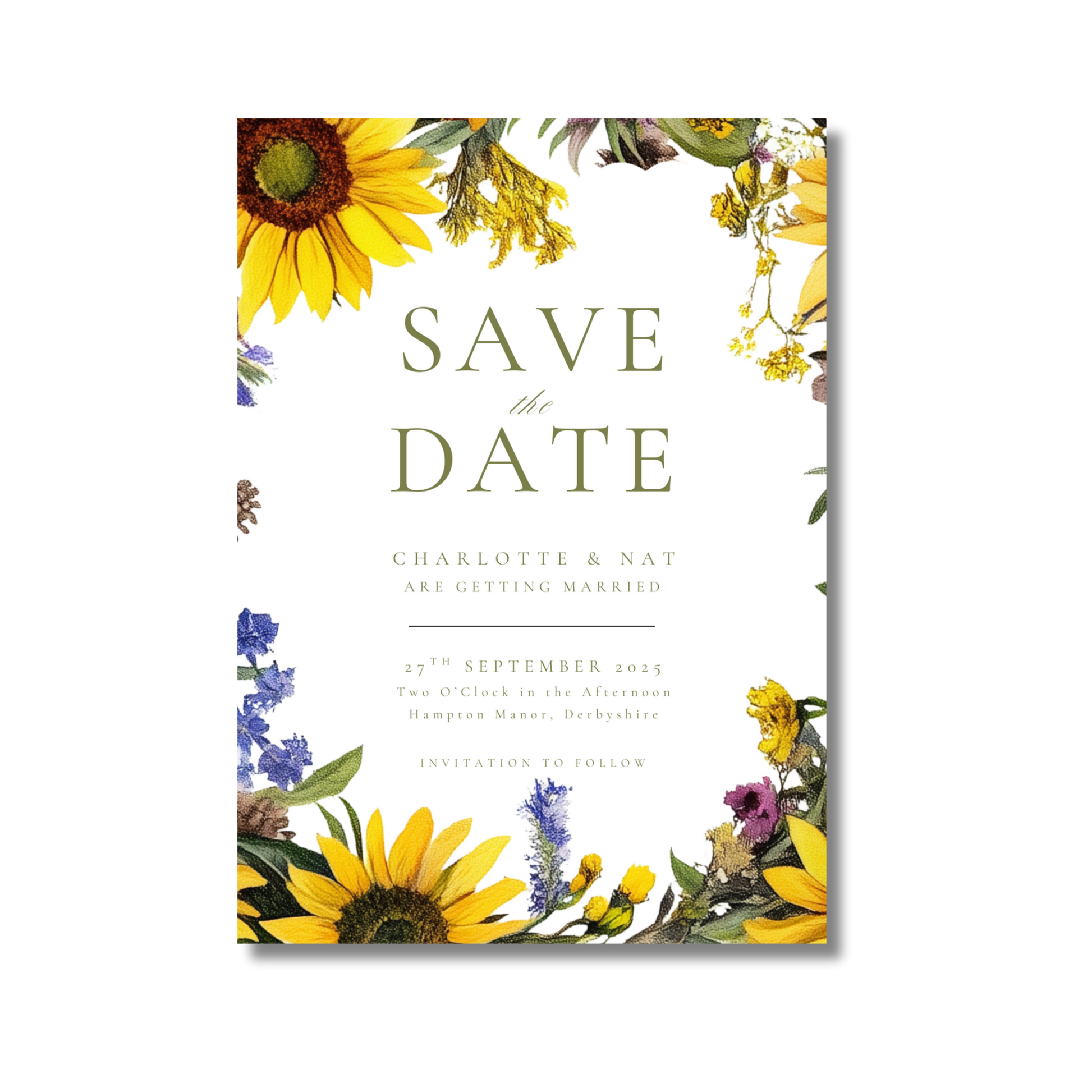 Sunflower & Wildflower Save The Date