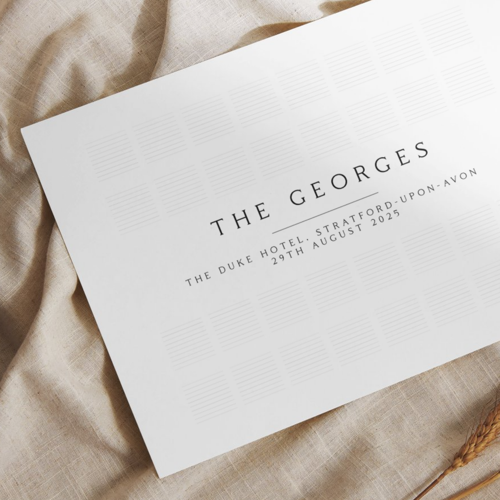 Wedding Guest Book Alternative – Signable Art Print (White)
